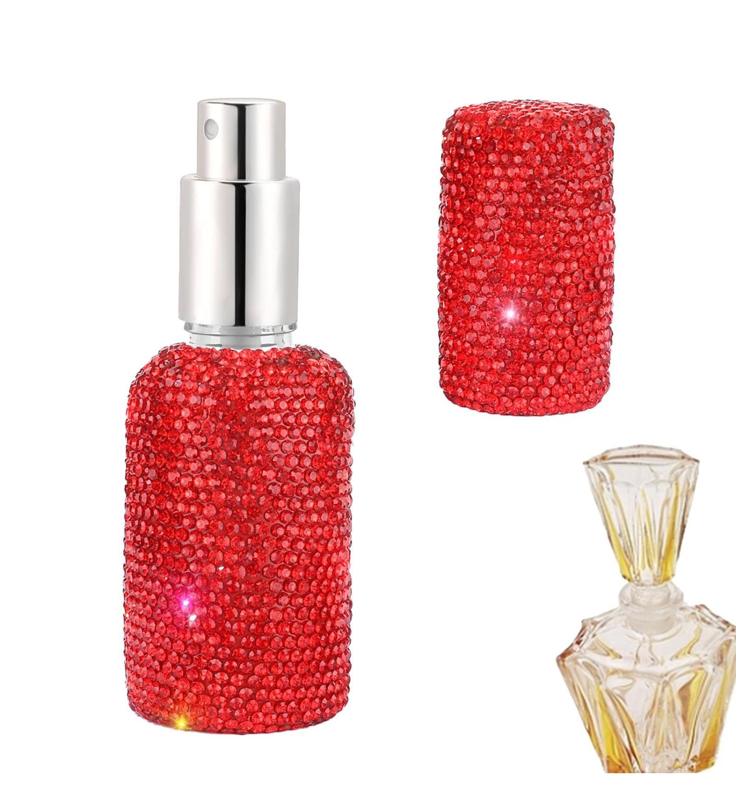 TROONZ Rhinestone Perfume Travel Refillable Bottle | 30ml Portable Spray Atomizer Bottle | Travel Reusable Bottle Container Empty Perfume Spray Bottle For Travel - Buy Online on GoSupps.com