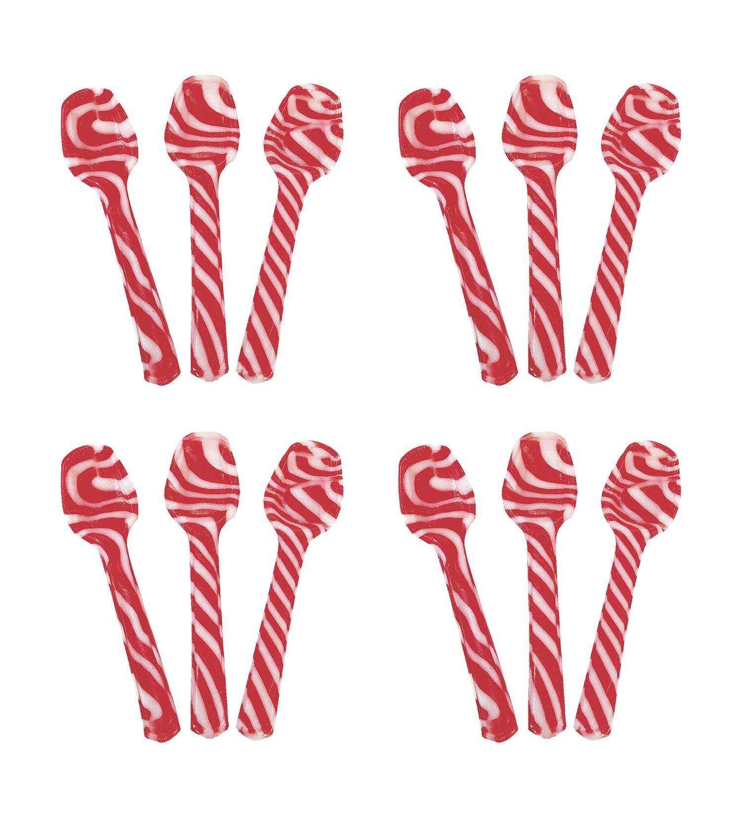 Candy Cane Spoons 12-Pack - Festive Holiday Treats for Hot Drinks - Buy Online on GoSupps.com