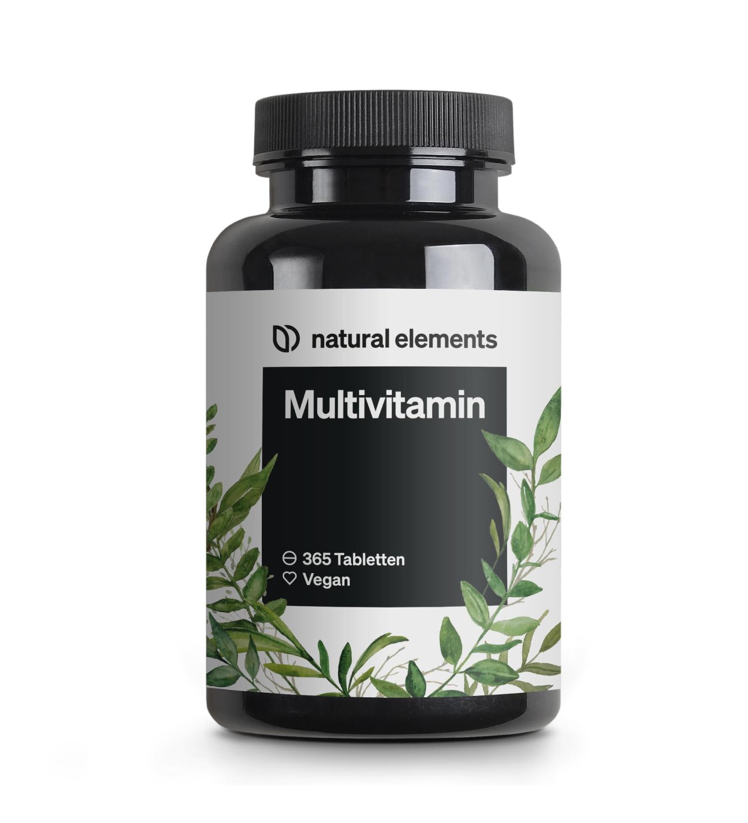 Multivitamin-365 Vegan Tablets | Complete A-Z Vitamins & K1/K2 | Annual Supply | German Quality No Additives - Buy Online on GoSupps.com