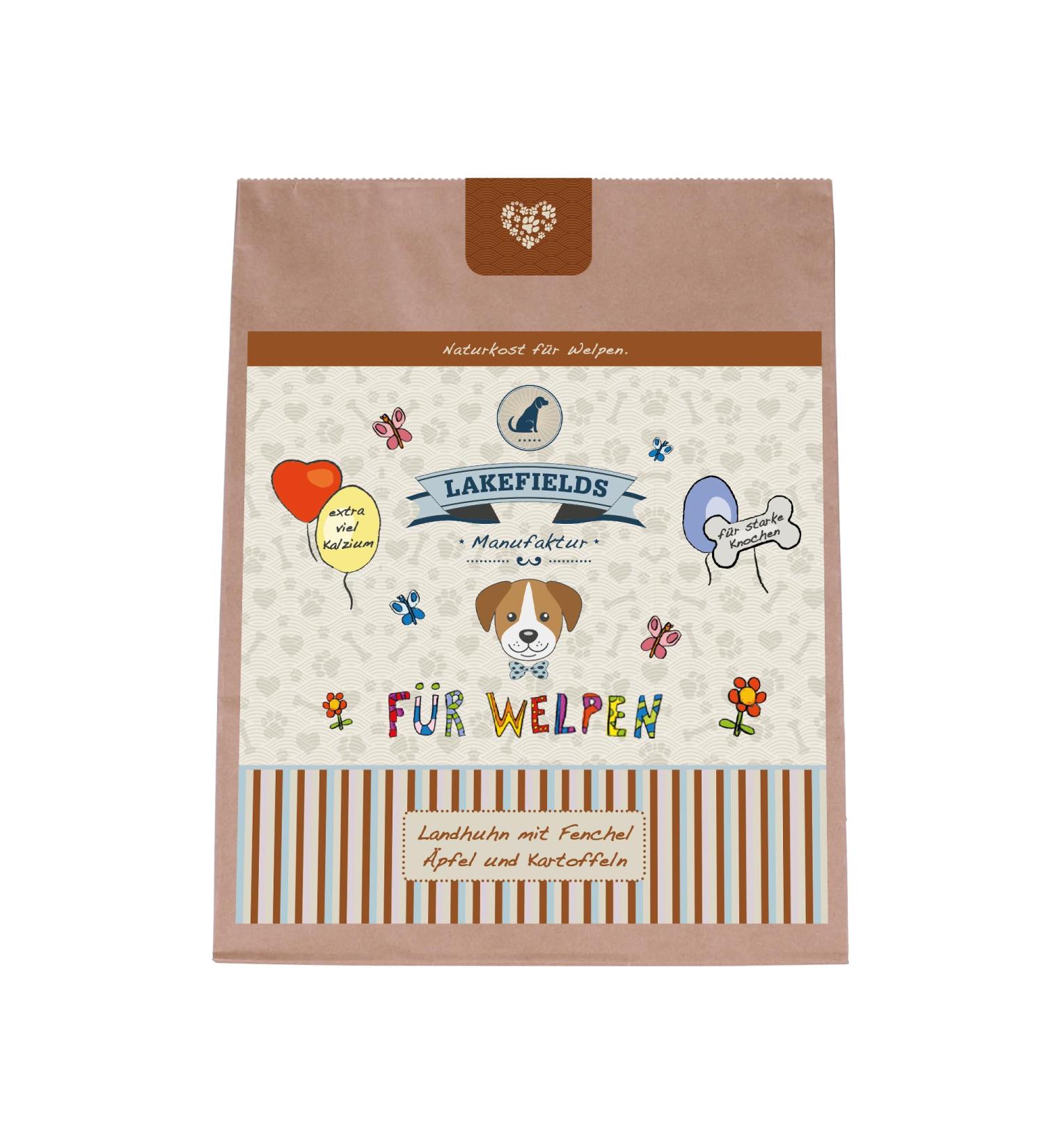 Lakefields Premium Puppy Dried Meat Menu Land Chicken with Fennel Apples & Potatoes for Puppy Size: 2.5kg