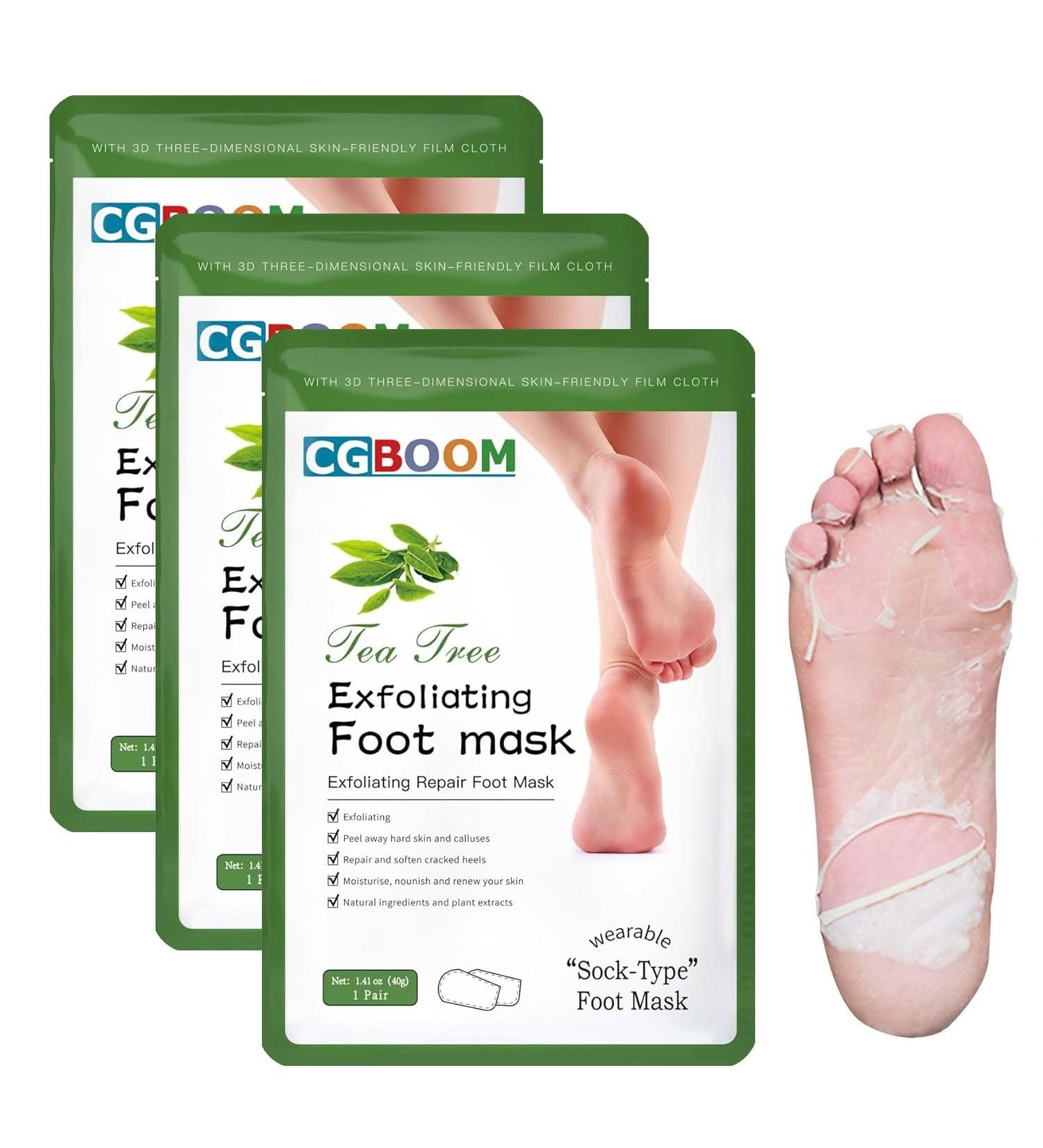 Lot de 3 paires de masques exfoliants l'acide lactique pour les pieds - Masque hydratant pour les pieds - Chaussettes pour callosit s - Soin des pieds naturel et doux - Pour liminer les callosit s - Buy Online on GoSupps.com