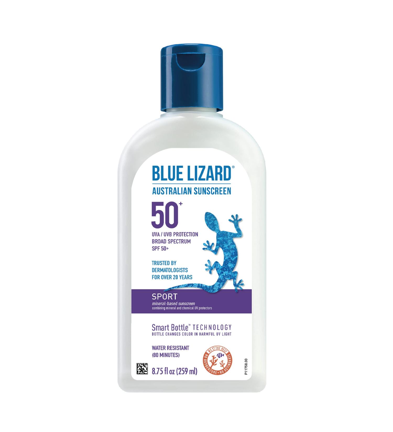 Blue Lizard Sport Mineral Sunscreen Lotion SPF 50+ - Unscented 8.75 Fl Oz - Buy Online on GoSupps.com