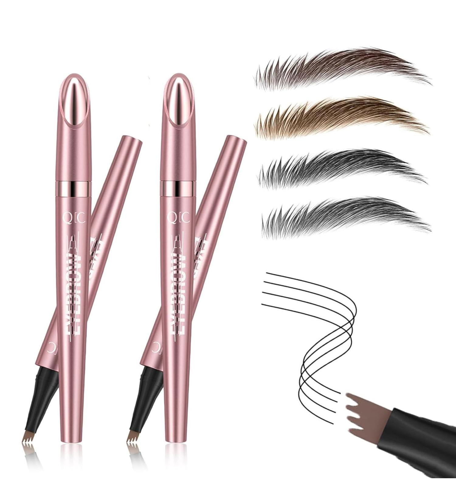 2024 New Eyebrow Pen Waterproof Eyebrow Pencil Brow Pencil with Micro-fork Tip 24 Hours Water-proof & Smudge-proof Natural Fine Stroke (4 color) - Buy Online on GoSupps.com