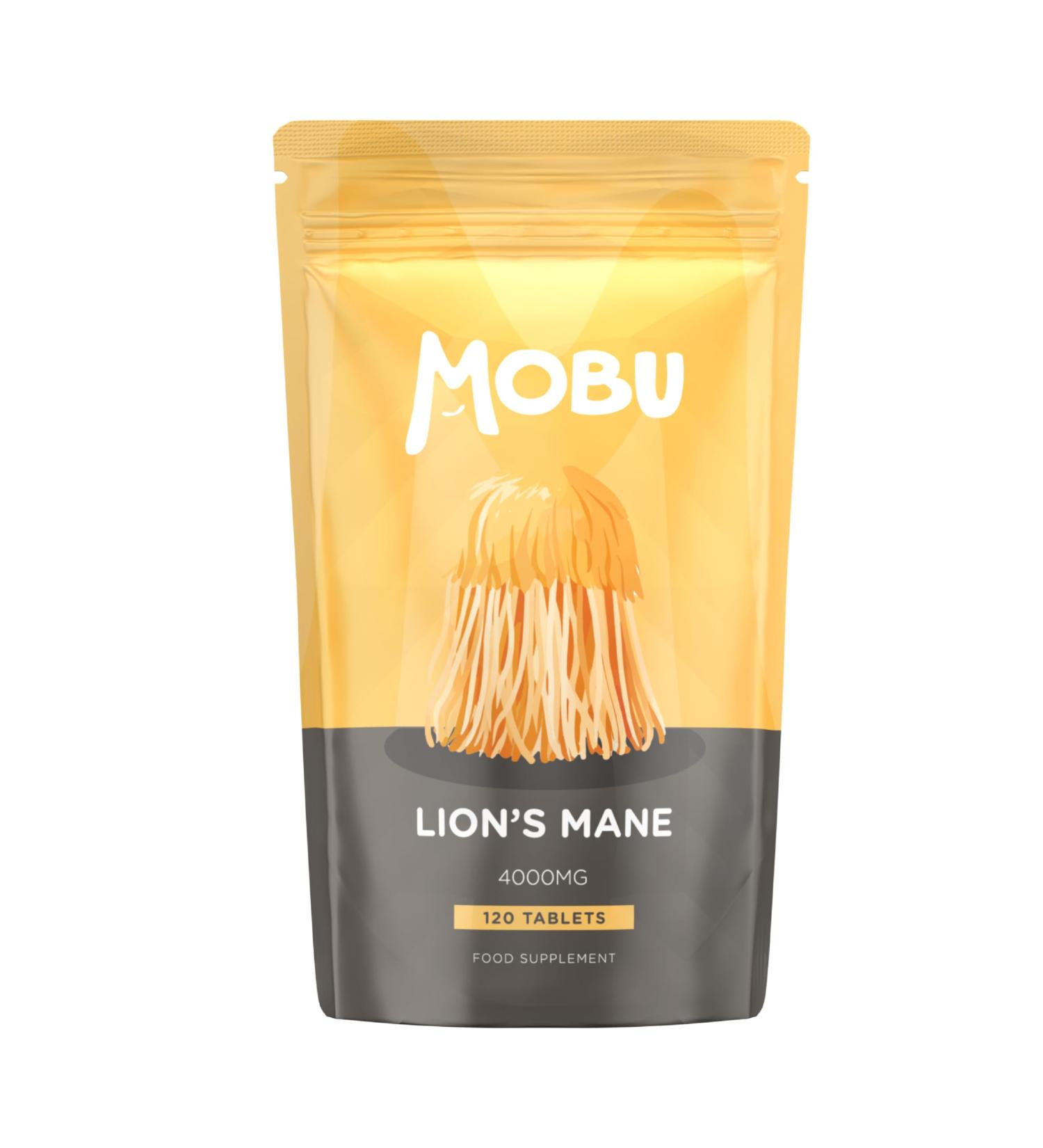 Lions Mane Supplement 4000mg with Vitamin B1 & Black Pepper 120 Vegan Tablets - Lion's Mane Mushroom 15:1 Extract UK Made for Mental Performance & Nervous System - Buy Online on GoSupps.com