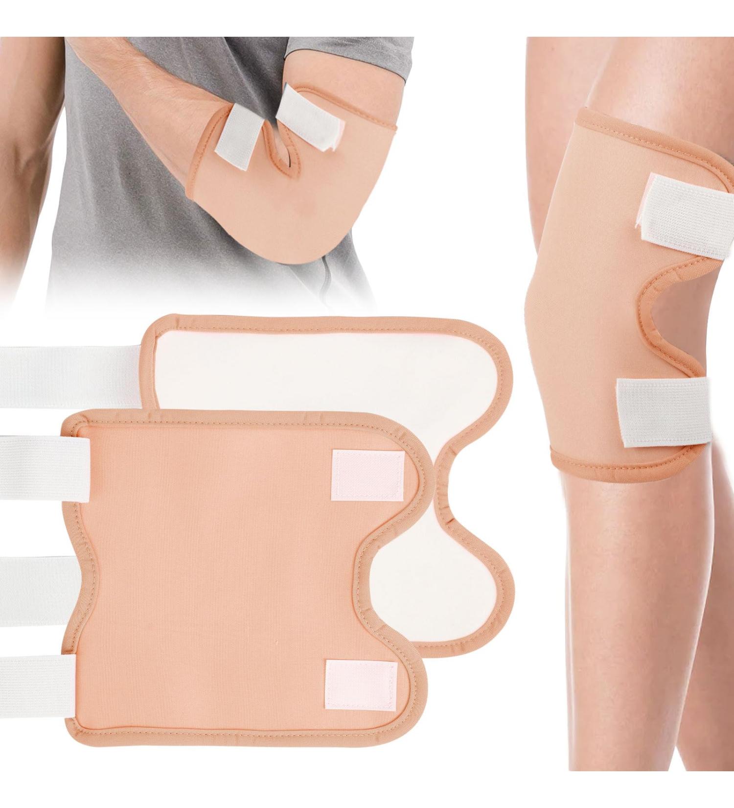 Organic Castor Oil Packs for Pain Relief | 2 Reusable Adjustable Packs for Knees Legs & Arms | Khaki - Sleep Aid & Comfort - Buy Online on GoSupps.com