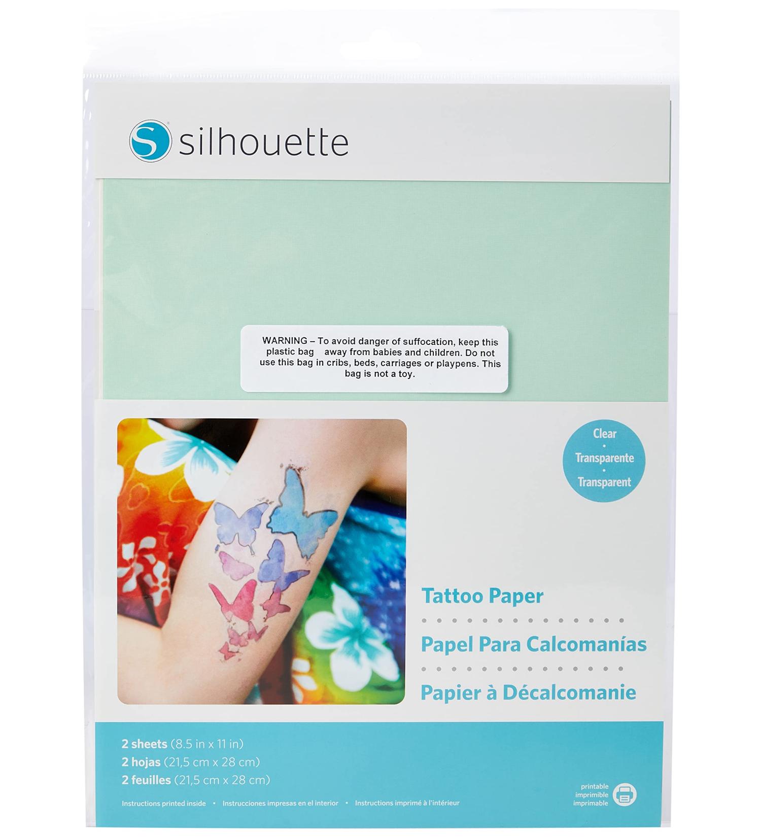 Silhouette America Temporary Tattoo Paper 8.5x11 Inches - Basic - Buy Online on GoSupps.com