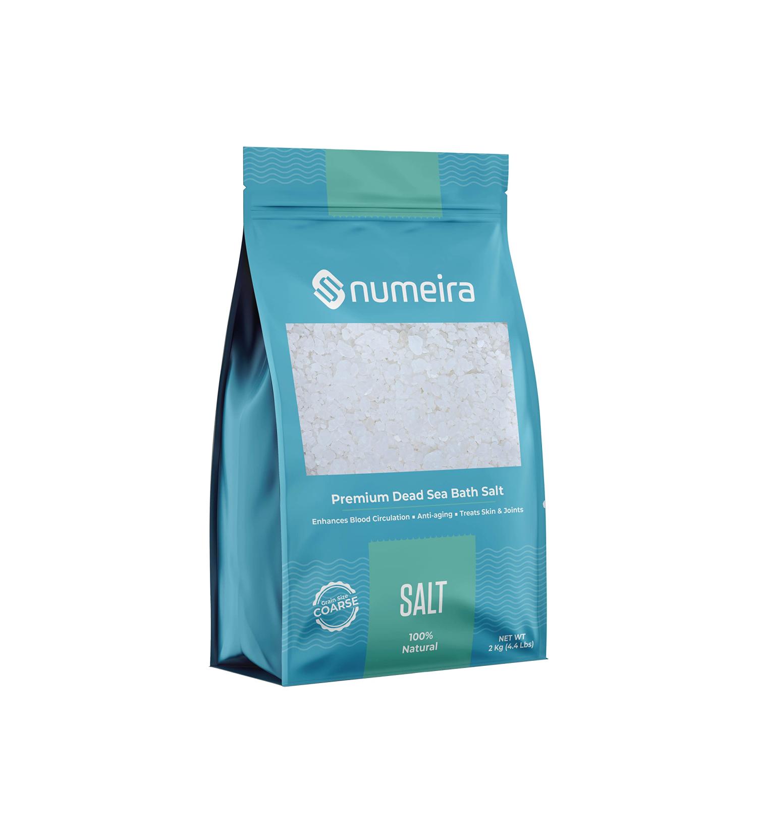 NUMEIRA Premium Dead Sea Bath Salt - 21 Minerals - Unscented Natural Mineral Soak for Bath, Foot Scrubs and More - Buy Online on GoSupps.com
