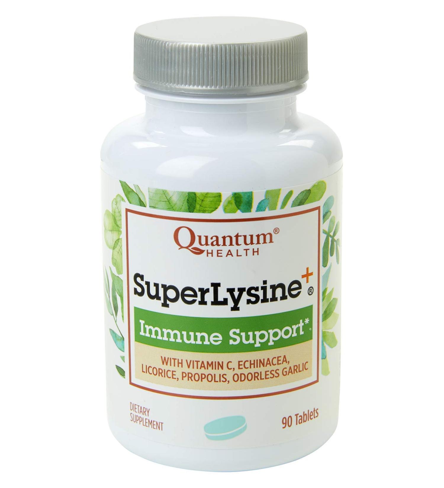 Quantum Health Super Lysine+ | Immune Support with Vitamin C & Echinacea | 90 Tablets - Buy Online on GoSupps.com