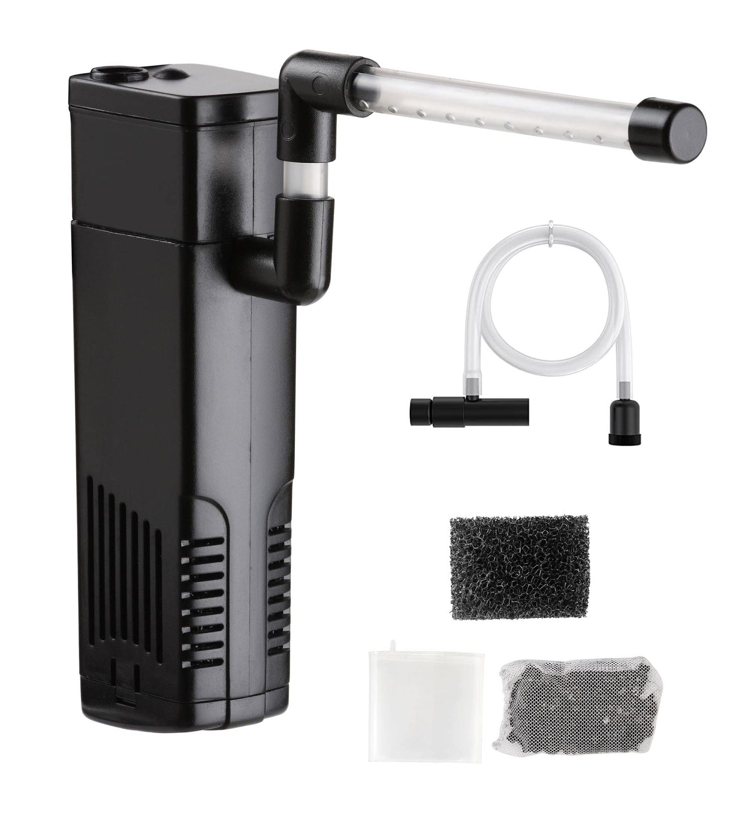 NICREW Adjustable Flow Aquarium Internal Filter - Quiet 3.5W Water Pump for Aquariums up to 20L | Efficient 150 L/h Filtration - Buy Online on GoSupps.com