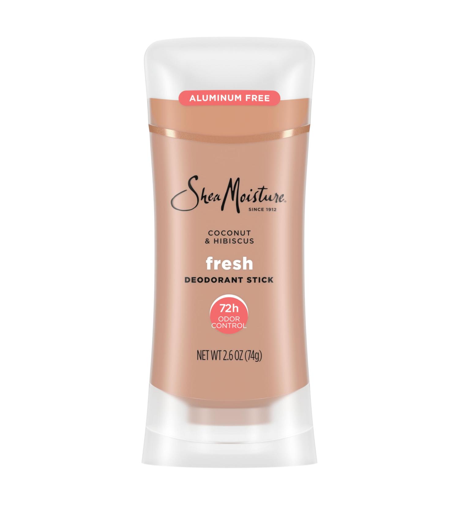 SheaMoisture Whole Deodorant Stick Coconut & Hibiscus Fresh 72h Odor Control Aluminum Free 2.5 oz - Buy Online on GoSupps.com