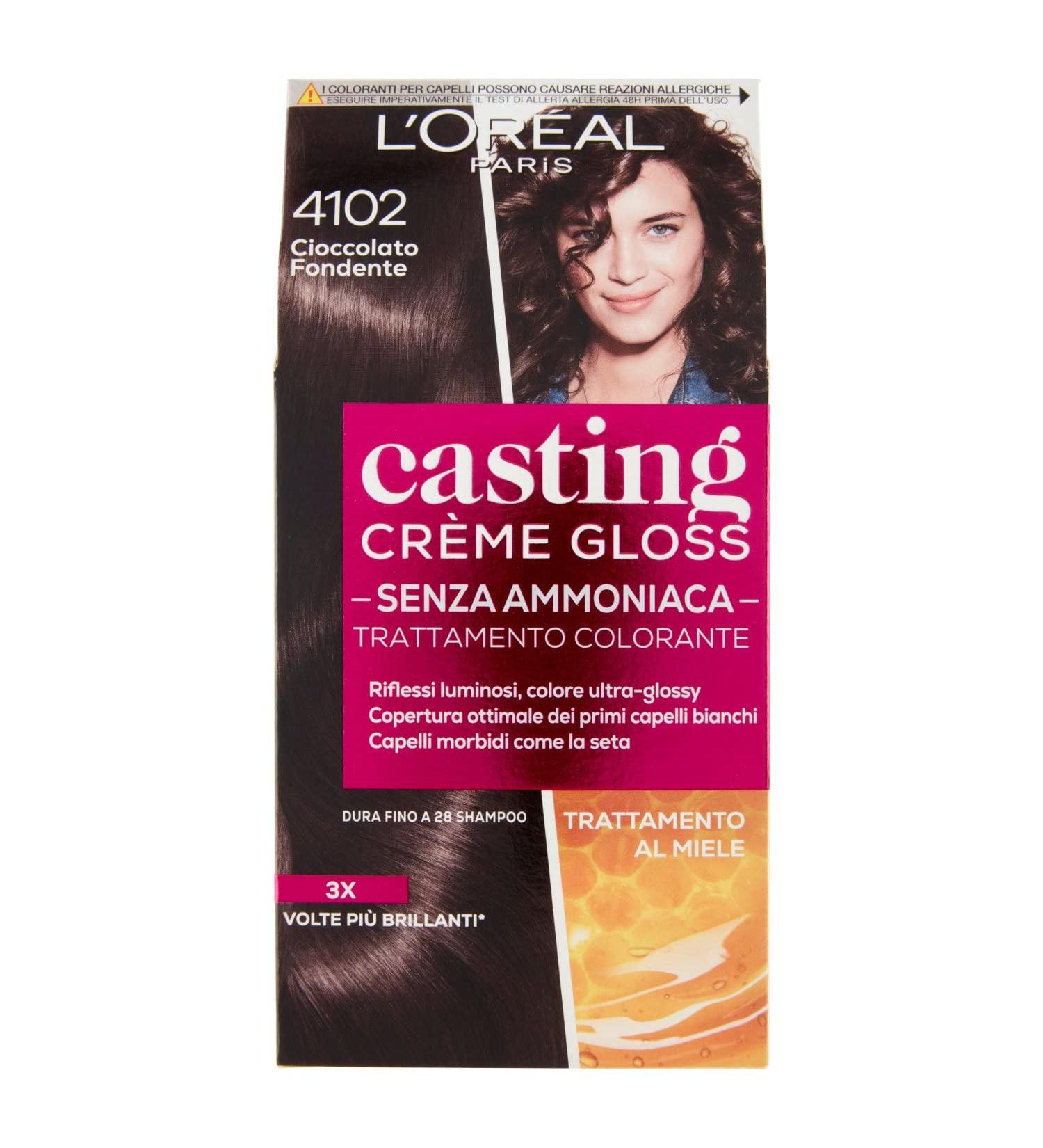 L'Or al Paris Hair Color Casting Cream Gloss 4102 - Ammonia-Free Dark Chocolate Brown - 1 Piece for Healthy Beautiful Hair - Buy Online on GoSupps.com