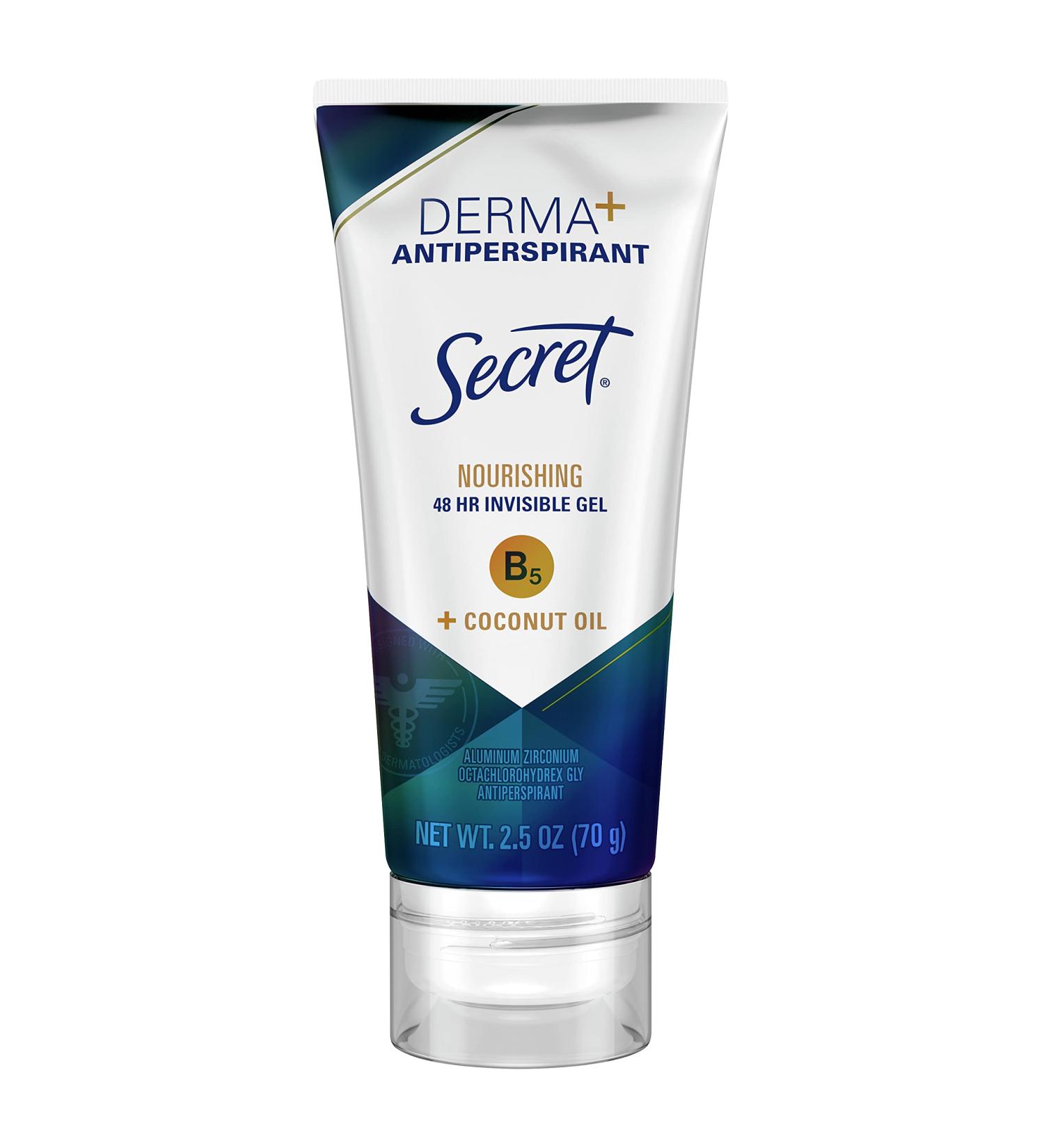 Secret Derma+ Nourishing Antiperspirant & Deodorant with Vitamin B5 & Coconut Oil 48hr Protection - 2.5oz (Pack of 1) - Buy Online on GoSupps.com