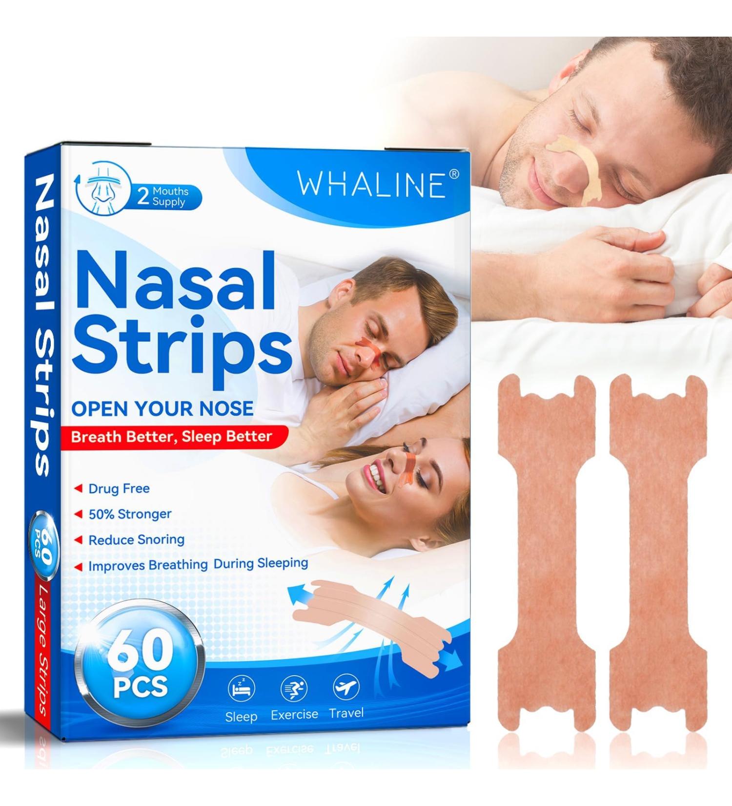 Chimoo Nose Paving Strips - 60 Pieces Anti-Snore Skin-Colored Nose Strips for Allergies & Runny Nose Relief (66x19mm) - Buy Online on GoSupps.com