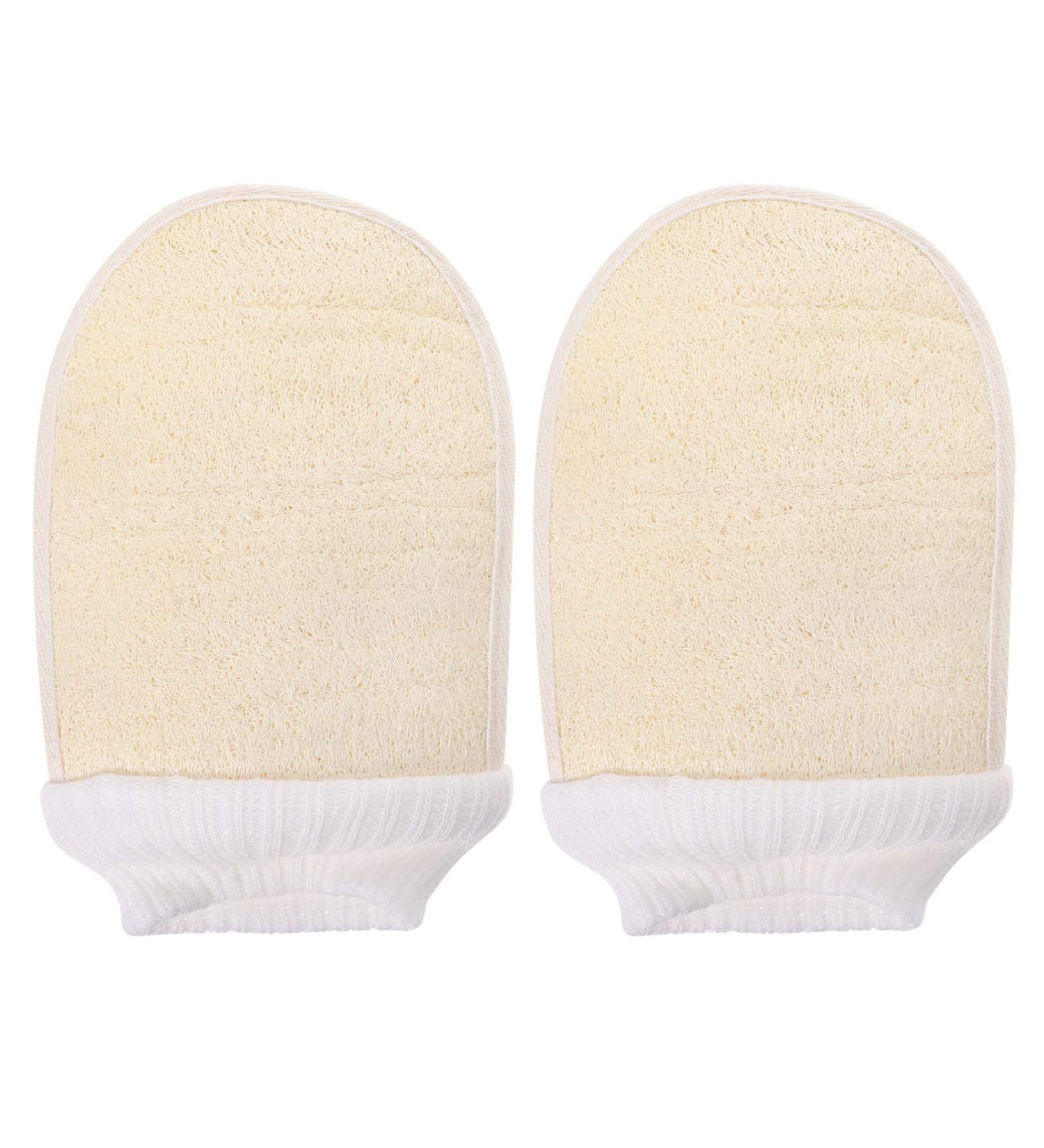 Cabilock 2pcs Loofah Exfoliating Gloves Pad Body Washing Mitts Loofah Scrubbers for Men Women Spa Shower Bath Towel 13x20x0. 5cm - Buy Online on GoSupps.com