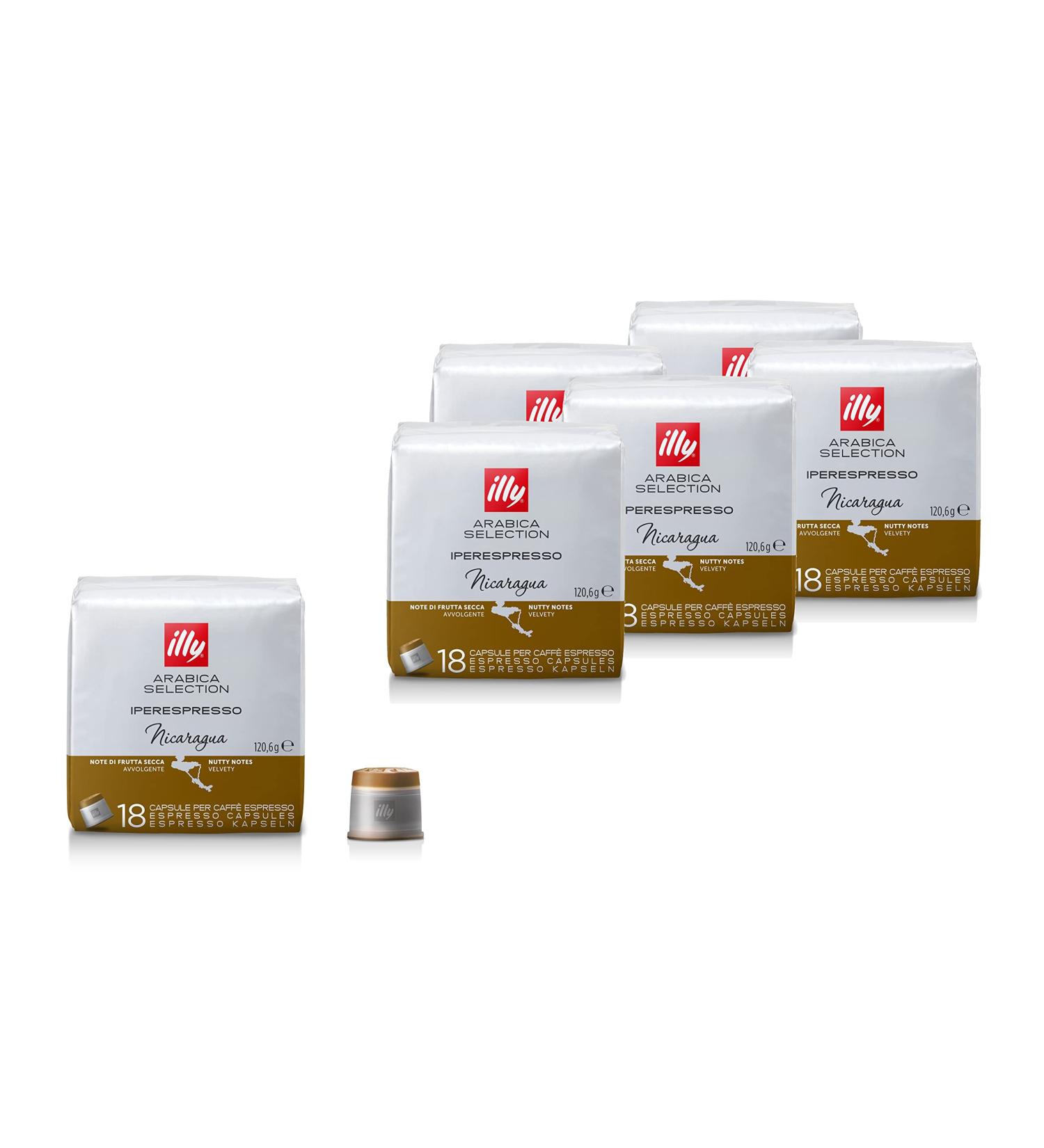 108 Overexpressed Capsules ILLY Monoarabica Nicaragua Monorigine | 6 boxes of 18 capsules