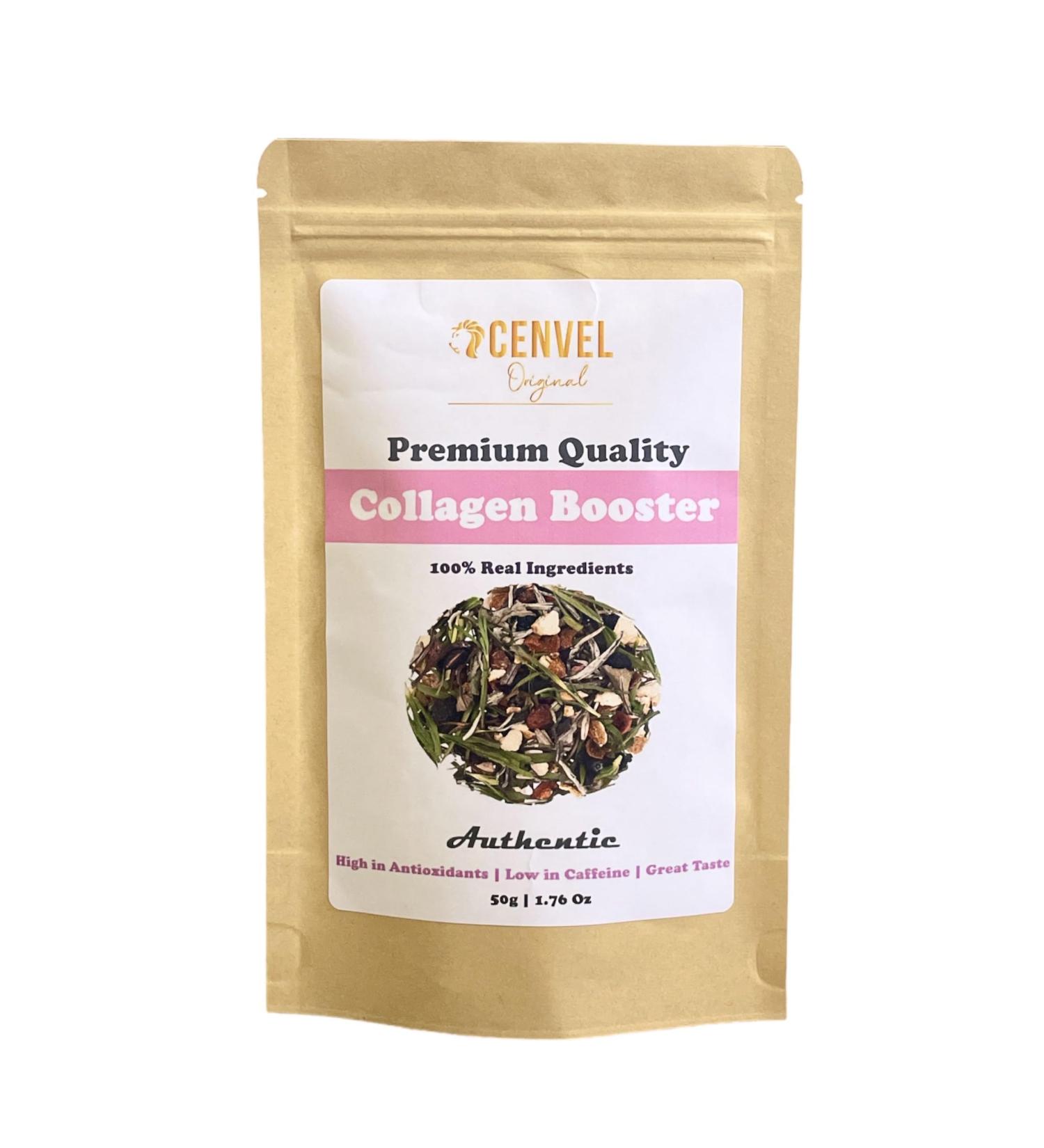 CENVEL Collagen Booster Loose Tea with Natural Fruit Pieces | Our White Tea Blend is a Delicious Harmony of Lemony Citrus Notes and Soft Blueberry Flavour | High in Antioxidants | (50g) 100.00 g (Pack of 1) - Buy Online on GoSupps.com