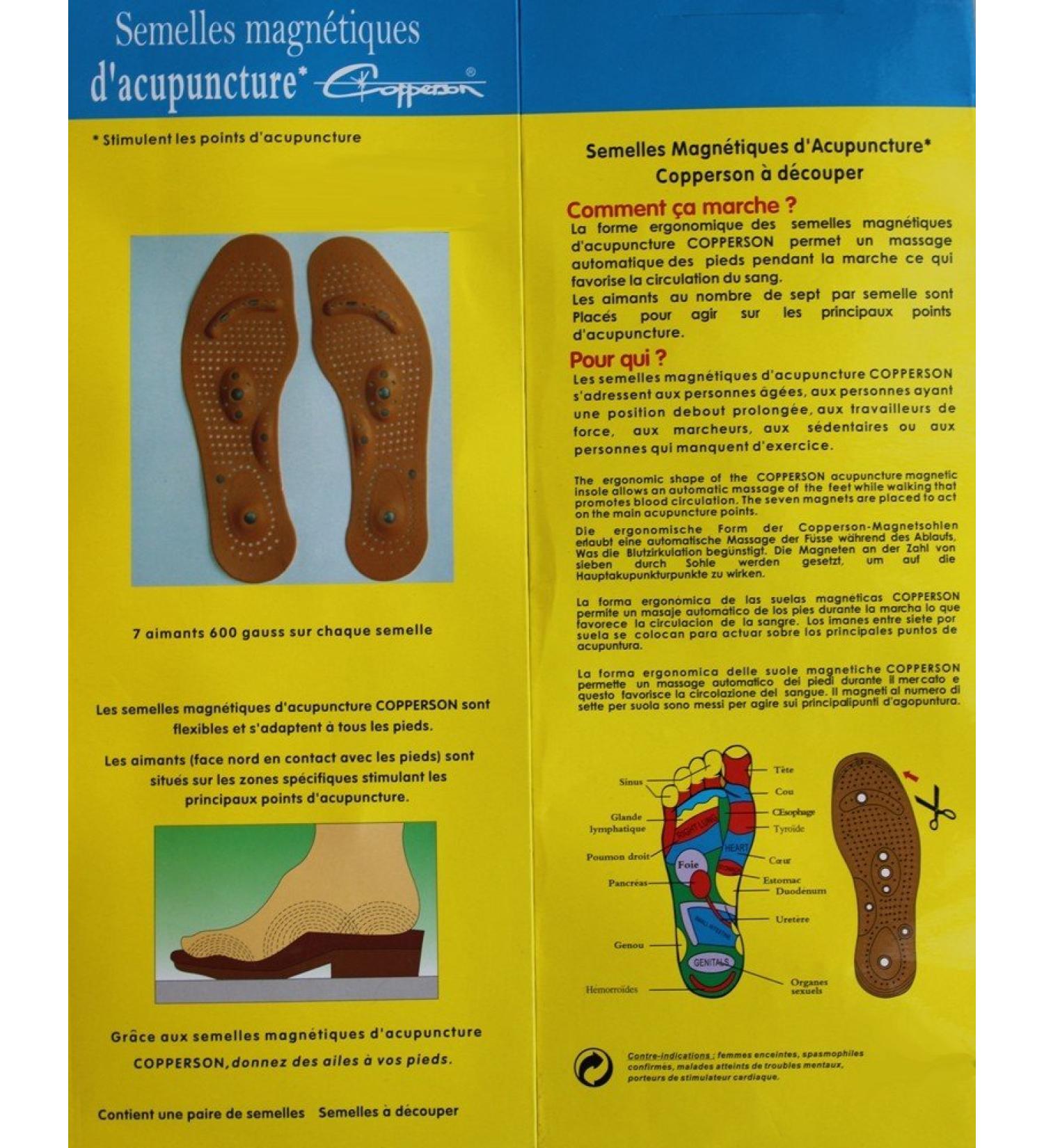 Original Wellness Acupressure Magnetic Insoles for Men & Women - Energetix 4You 3009 with Stimulation Knobs & 8 Magnets - International Shipping - Buy Online on GoSupps.com