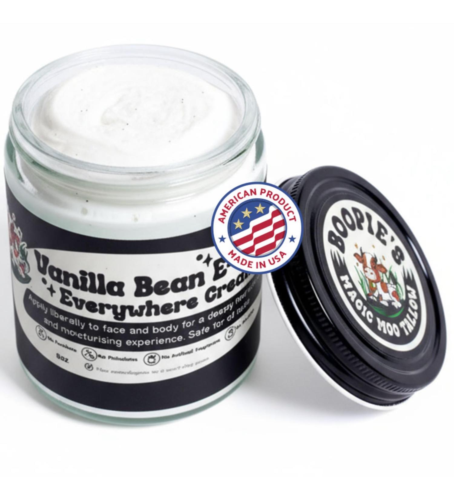 Magic Moo Beef Tallow Vanilla Bean E-Moo Moisturizing Everywhere Suet Tallow Cream with Organic Emu Oil. For Acne, Stretch Marks, Eczema, Hydration, Dry Skin & More! 8oz 8 Ounce (Pack of 1) - Buy Online on GoSupps.com