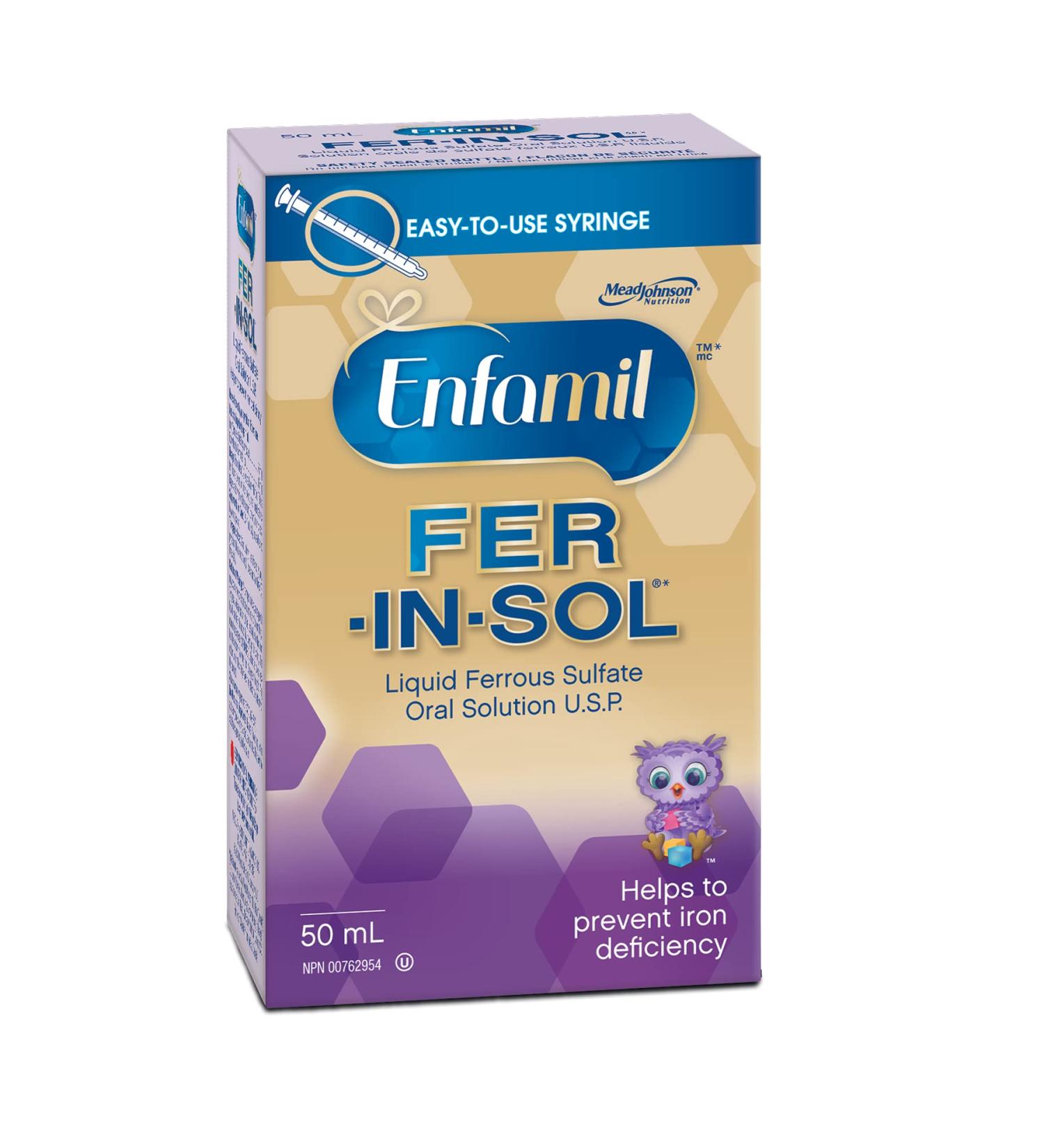 Enfamil FER-IN-SOL Liquid Ferrous Sulfate Oral Solution U.S.P. 50mL - Buy Online on GoSupps.com