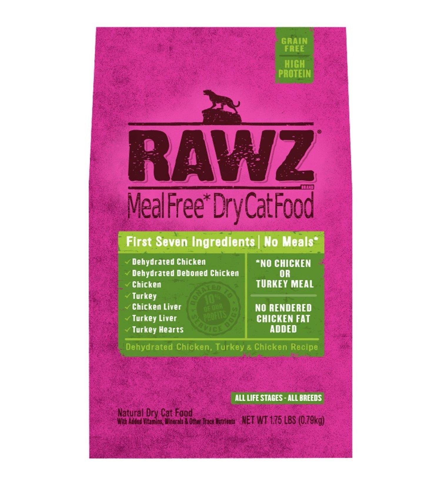 Rawzreg Meal Free Dry Cat Food Dehydrated Chicken, Turkey Chicken Recipe (1.75 Lb)