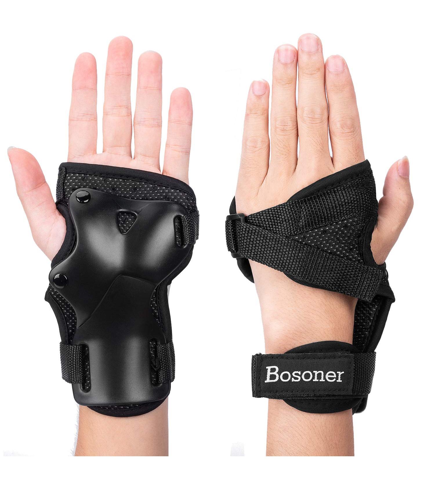 Bosoner Wrist Guards for Roller Skating & Skateboarding | Adult & Youth Sizes | Protective Gear (1 Pair) - Buy Online on GoSupps.com
