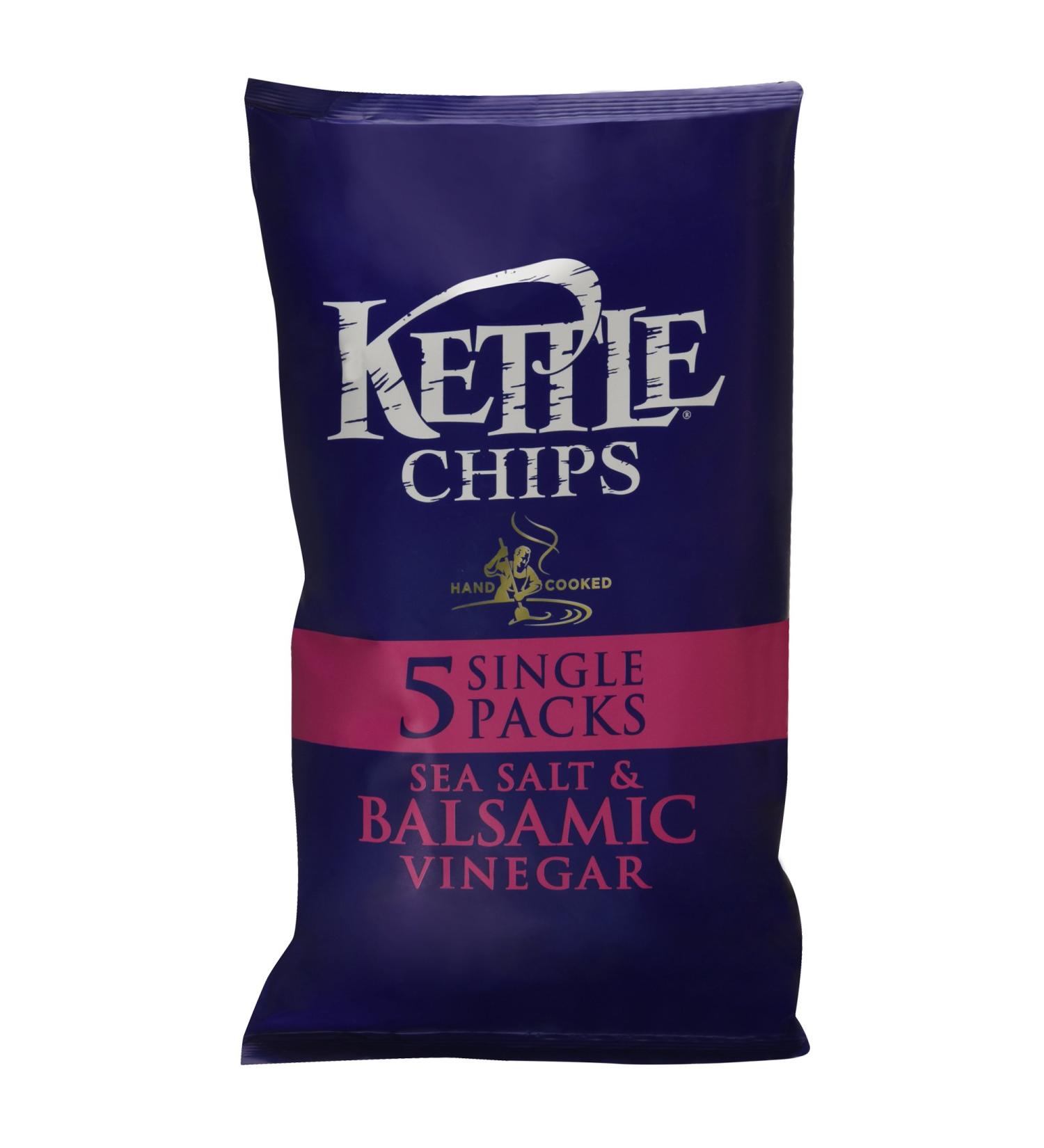 Kettle Chips Kettle Chips Sea Salt & Vinegar Balsamic Potato Chips 150g (Pack of 5) - Buy Online on GoSupps.com