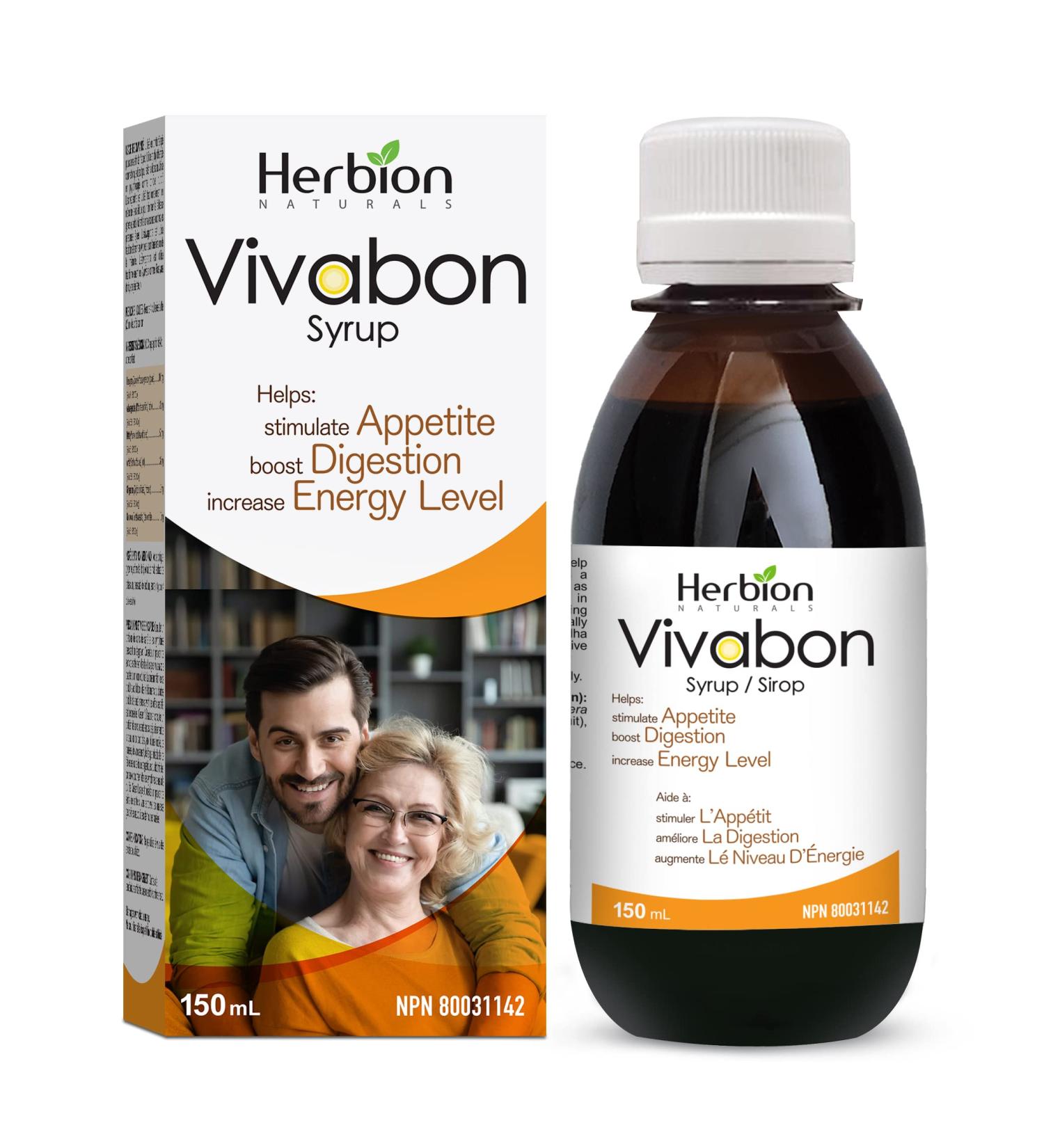 Herbion Naturals Vivabon Digestive & Nutritive Tonic Helps Stimulate Appetite Boost Digestion Relieve Debility Increase Energy Level Enhances Memory for Adults Lychee Flavour Syrup 150 mL - Buy Online on GoSupps.com