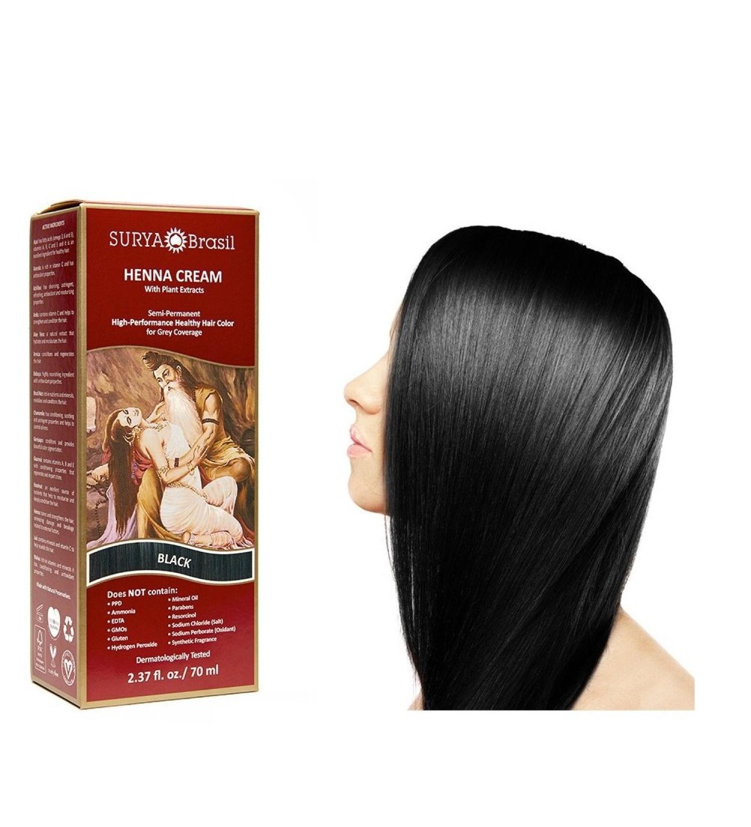 Surya Henna Cream - Schwarze Haarf rbung & Haarbehandlung 2 31 fl oz (70 ml) | Internationale Lieferung Available - Buy Online on GoSupps.com