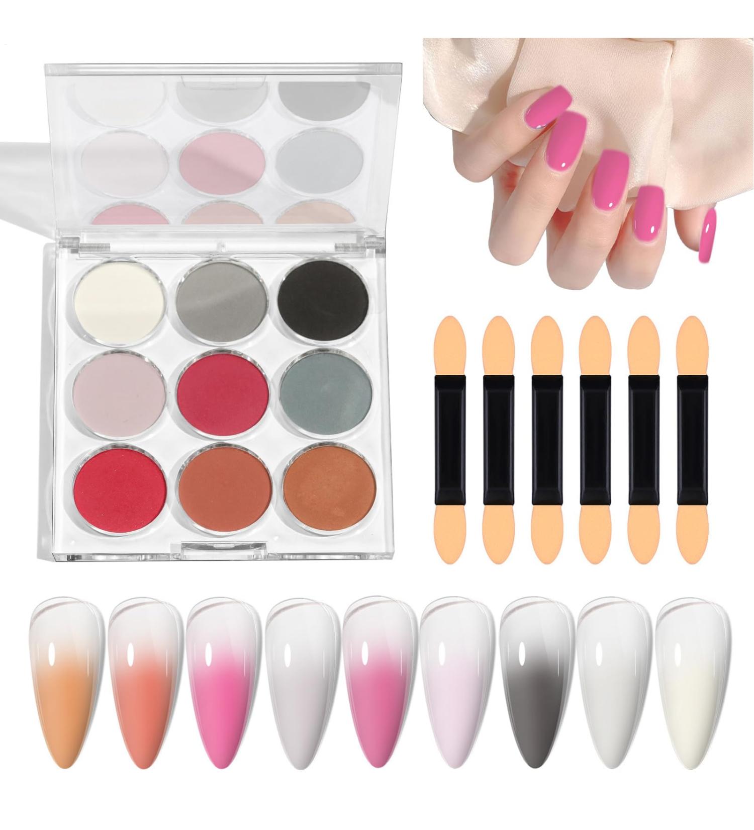 Poudre ongles chrom e | Finition miroir magique brillante 9 couleurs Poudre brillante d grad arc-en- pour d coration d'ongles faire soi-m me pour P ques Halloween No l CF04 - Buy Online on GoSupps.com