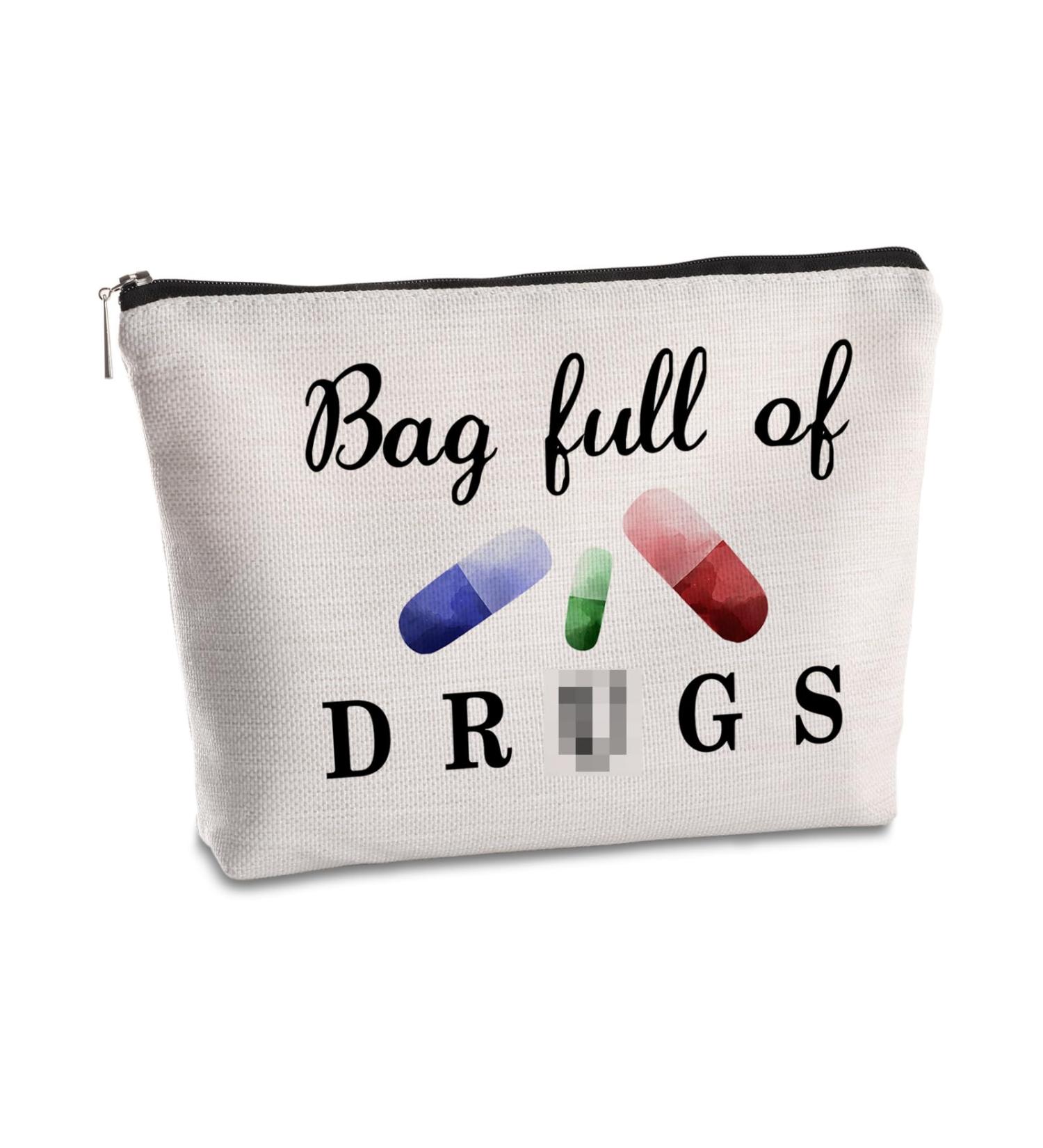 Funny Pill Medicine Bags | Nurse Practitioner Gifts for Women | Travel Cosmetic & Storage Pouch | Unique Patient Birthday Present - Buy Online on GoSupps.com