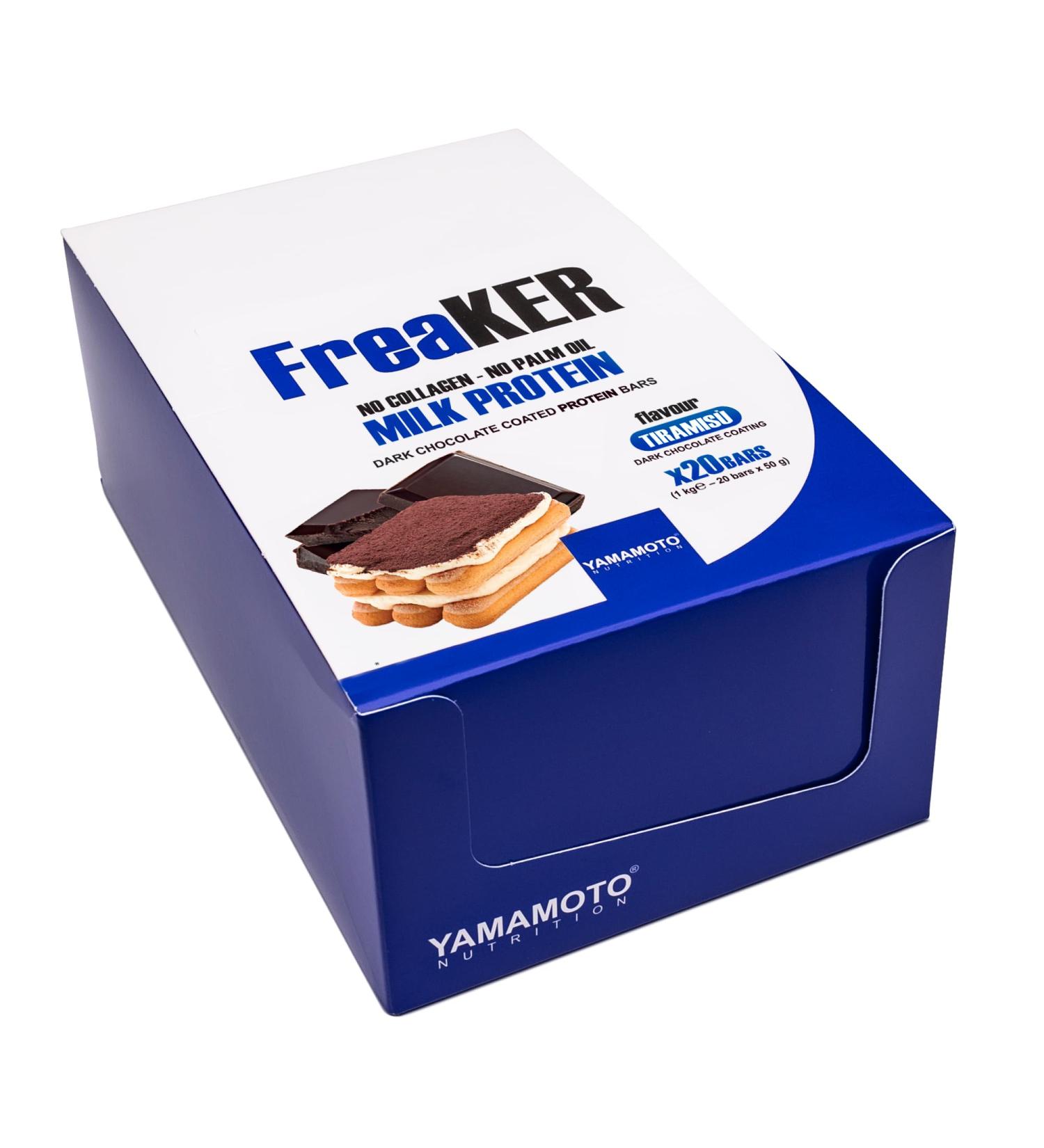 Yamamoto Nutrition Freaker Vanilla & Choco Brownie with Dark Chocolate Coating 20 Bars - Buy Online on GoSupps.com