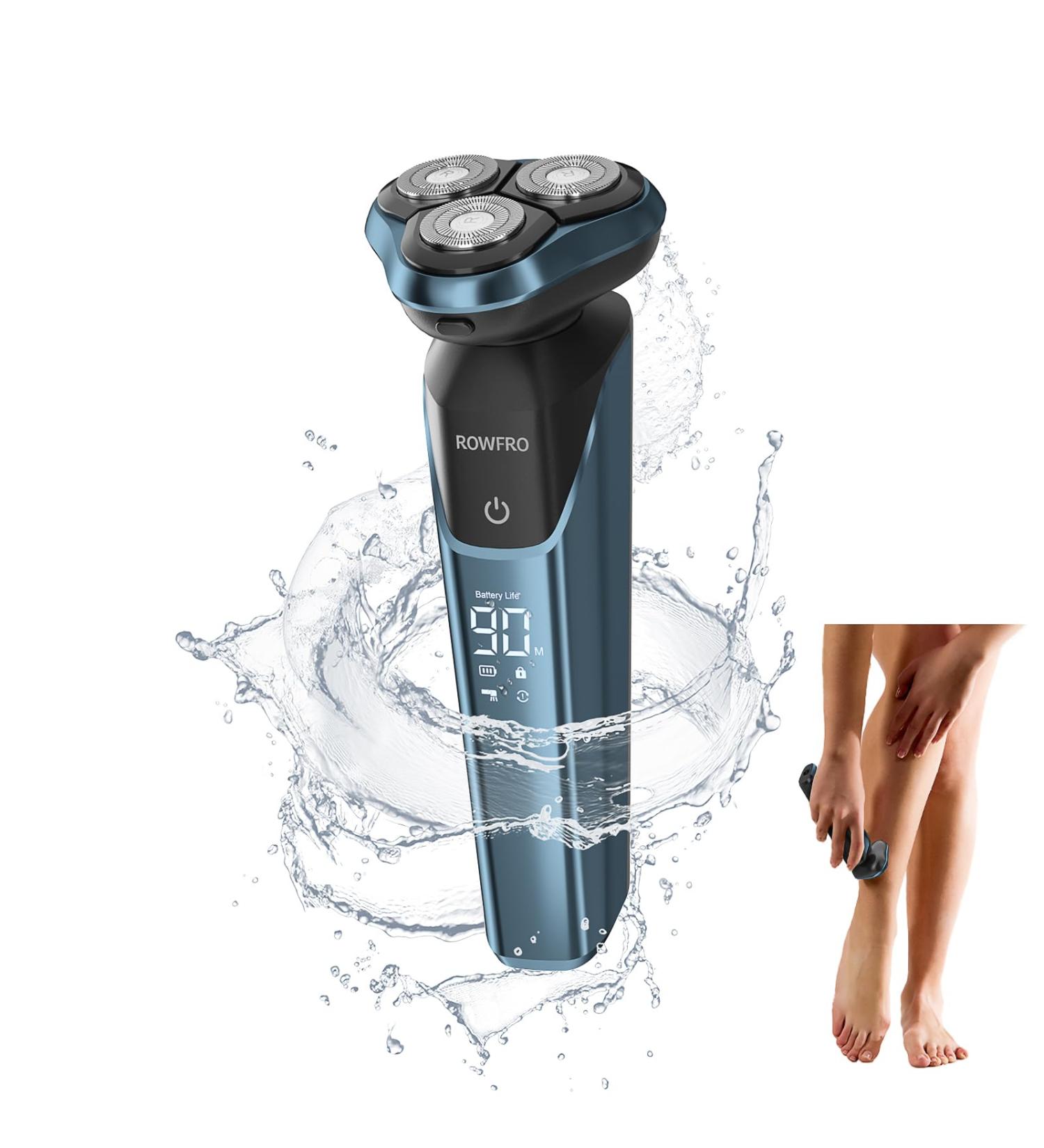 Premium Electric Razor for Women - Facial Hair Removal Bikini Trimmer Rechargeable Wet & Dry Shaver in Dark Blue - Buy Online on GoSupps.com