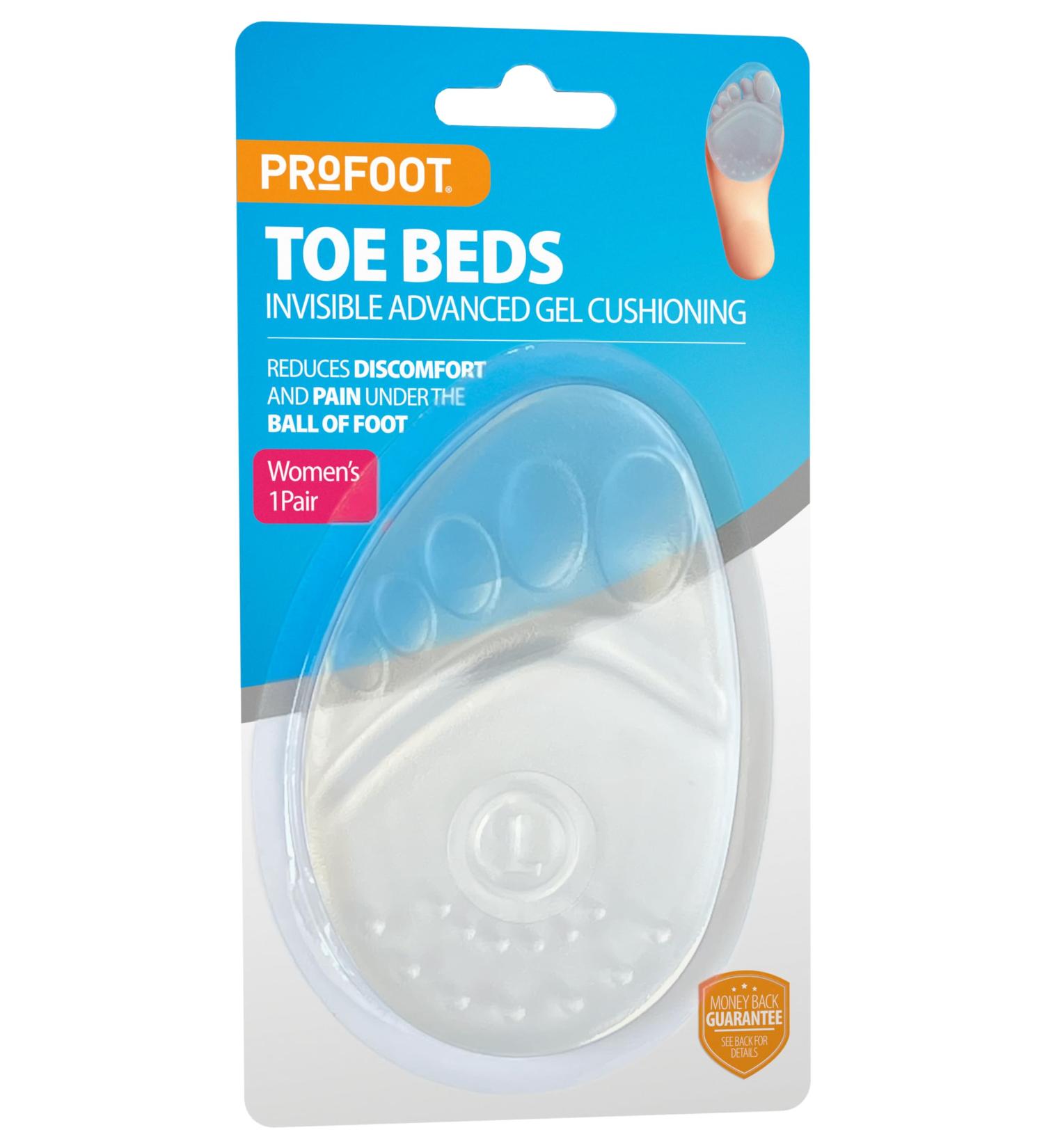 Profoot Toe Beds Toe & Ball Of Foot Cushions Womens Pr