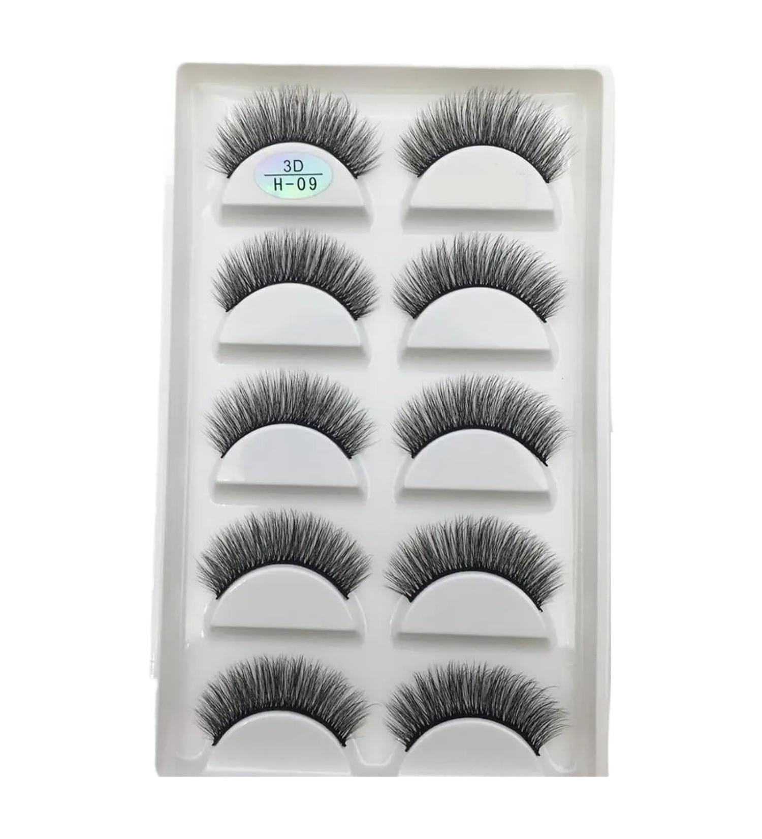 UAMOU 10/50 Boxes 5 Pairs 3D Mink False Eyelashes Hair Natural Cross Long Messy Makeup Fake Eye Lashes Extension Make Up Faux Cils Cheerfully (Color : 5Pairs H 09 Size : 10Boxes 50Pairs) - Buy Online on GoSupps.com