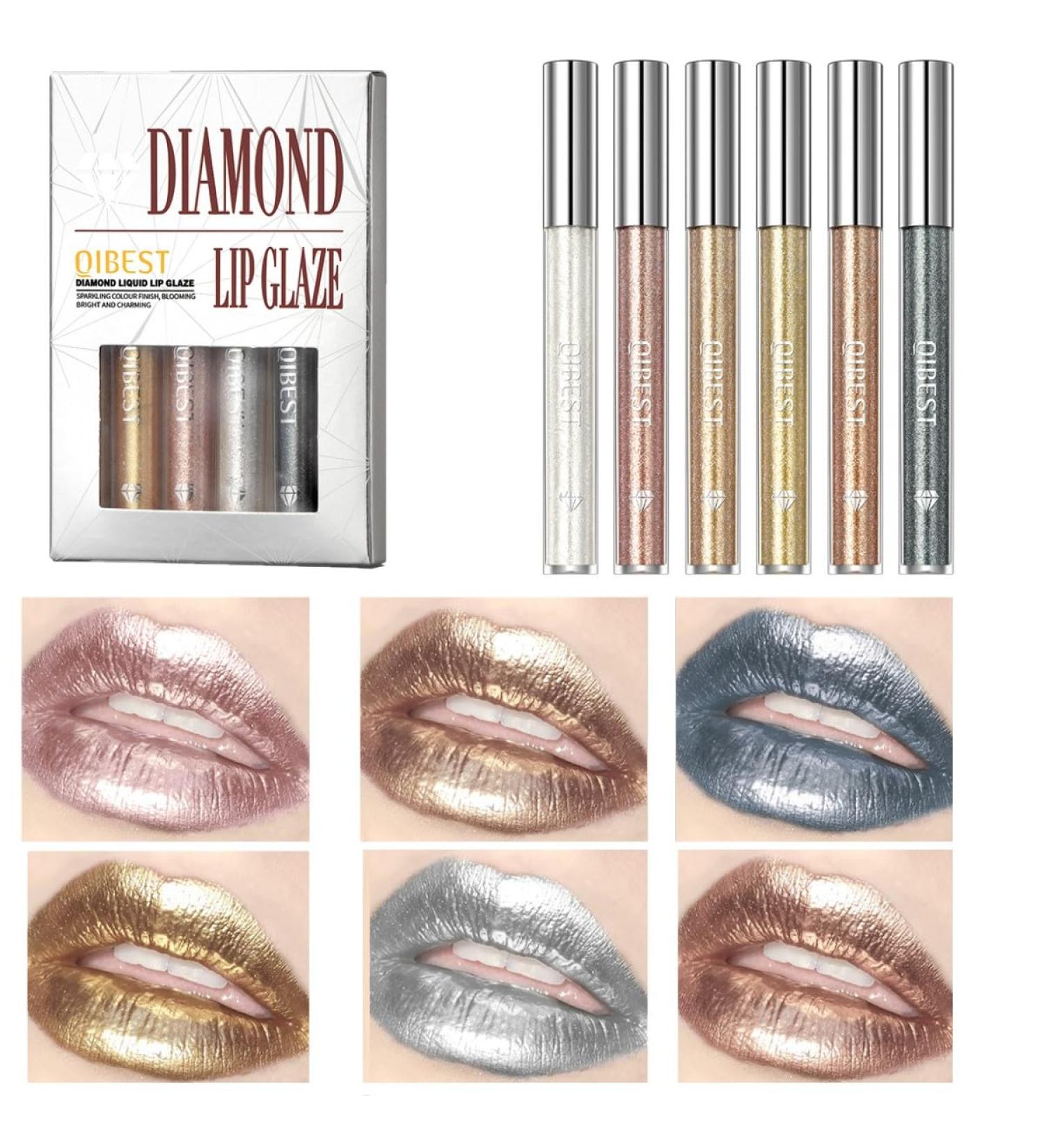 Shop Karlor 6-Pack Metallic Lipstick Set | Glitz & Glam Liquid Lip Gloss - International Shipping - Buy Online on GoSupps.com