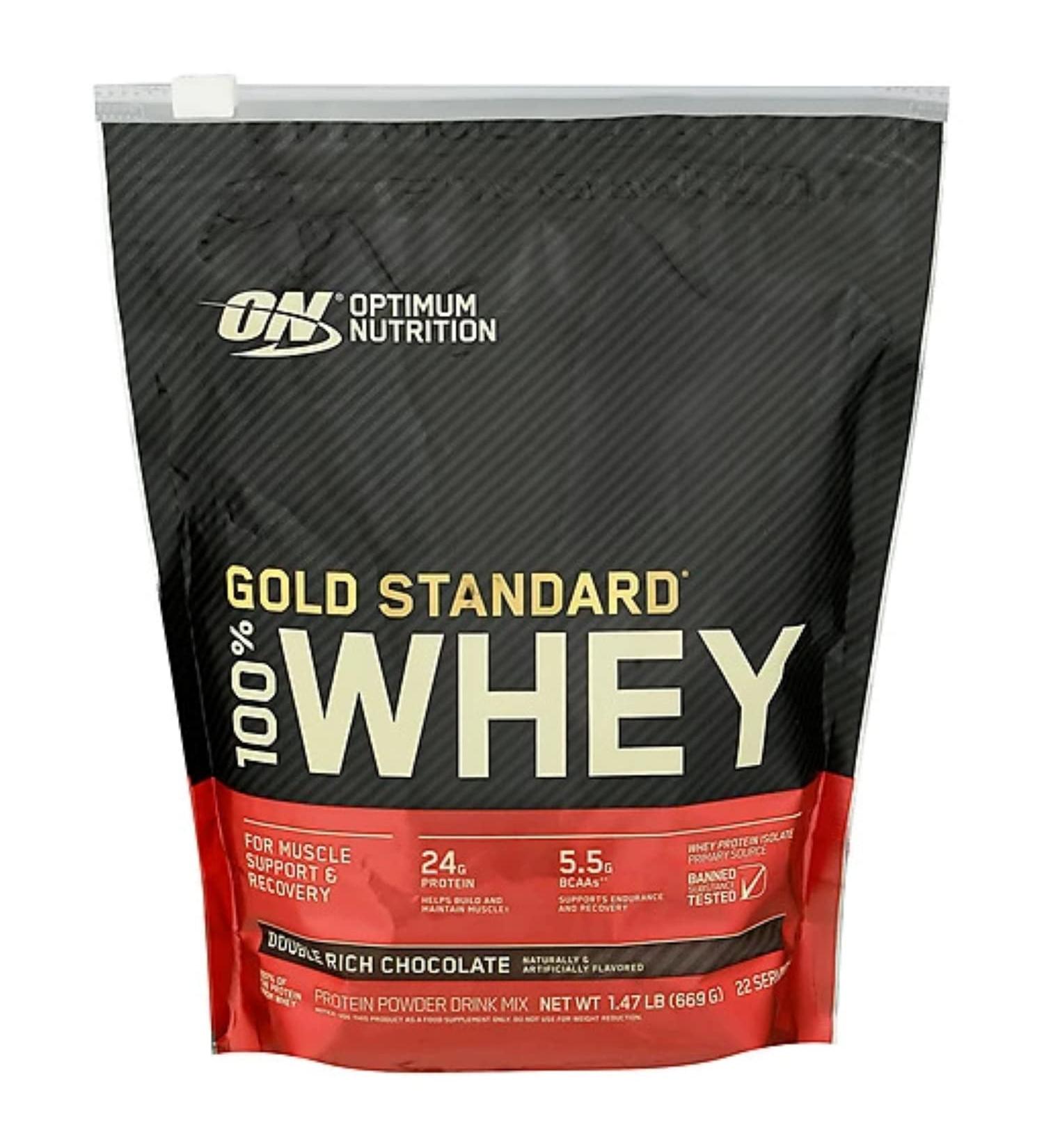 ON Gold Standard 100% Whey Protein - 24 Grams Of Protein Per Scoop 5.5 Grams Of Naturally Occurring BCAA 22 Servings Per Container 1.5LBS (Double Rich Chocolate) - Buy Online on GoSupps.com