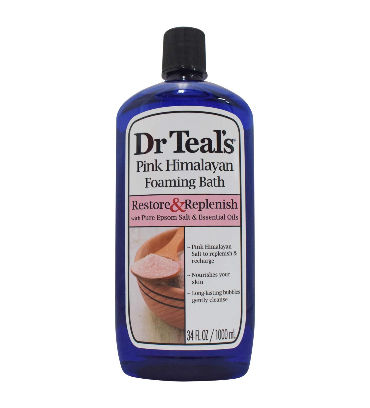 Dr Teal's Restore & Replenish Pink Himalayan Foaming Bath 34 oz - Buy Online on GoSupps.com