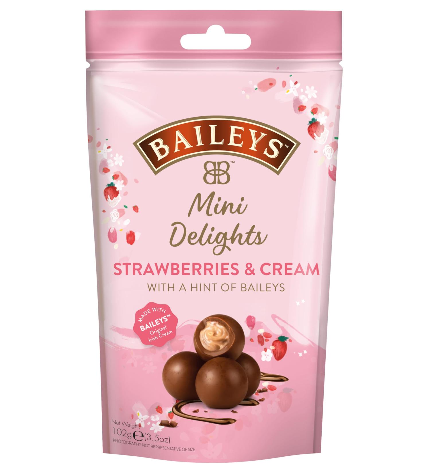 Baileys Chocolate Mini Delights - Strawberries & Cream Pralines (102g) | Gourmet Melting Chocolates | Perfect Gift Filled with Baileys Liqueur - Buy Online on GoSupps.com