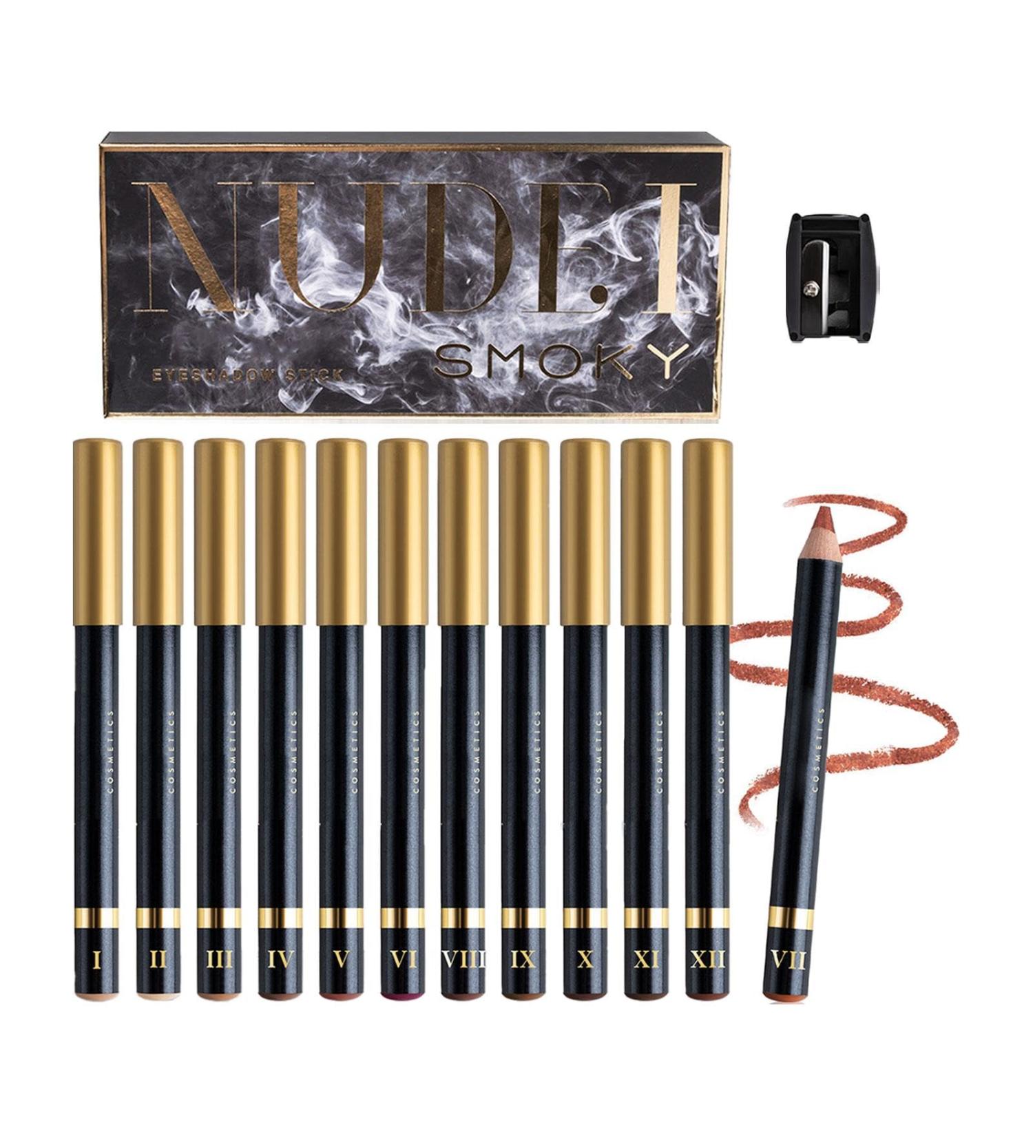 Eyeliner pencil set - vibrant eyeshadow pens glitter eyeliner pencil set | long-lasting eye pencil in 12 colors shimmering cosmetic pens for - Buy Online on GoSupps.com
