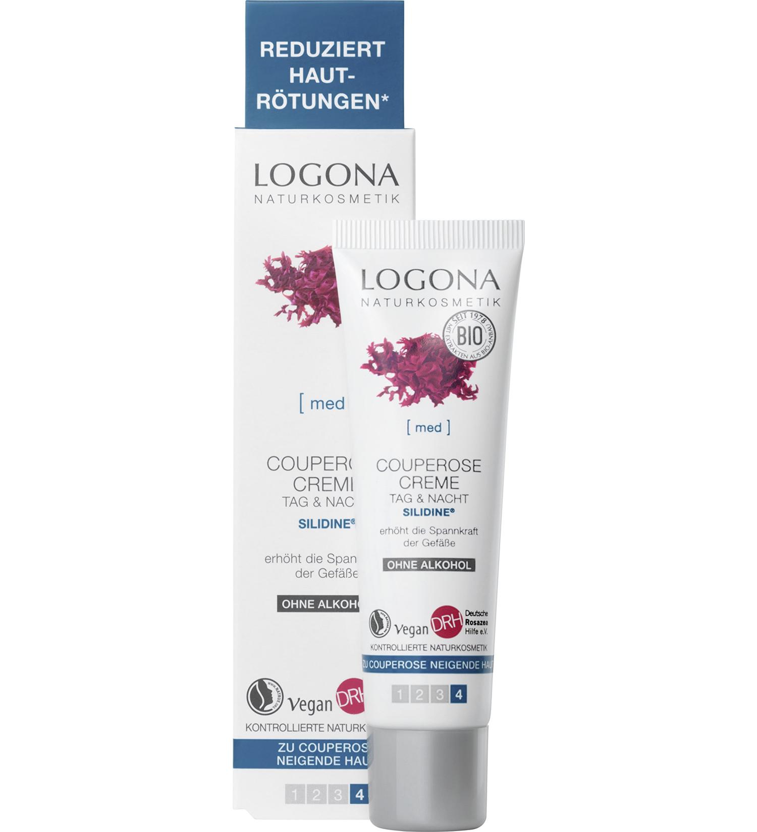  LOGONA Naturkosmetik LOGONA Natural Cosmetics Day and Night Rosacea Cream - Strengthens blood vessel walls - With the exclusive active ingredient siliin vegan 30 ml - Buy Online on GoSupps.com