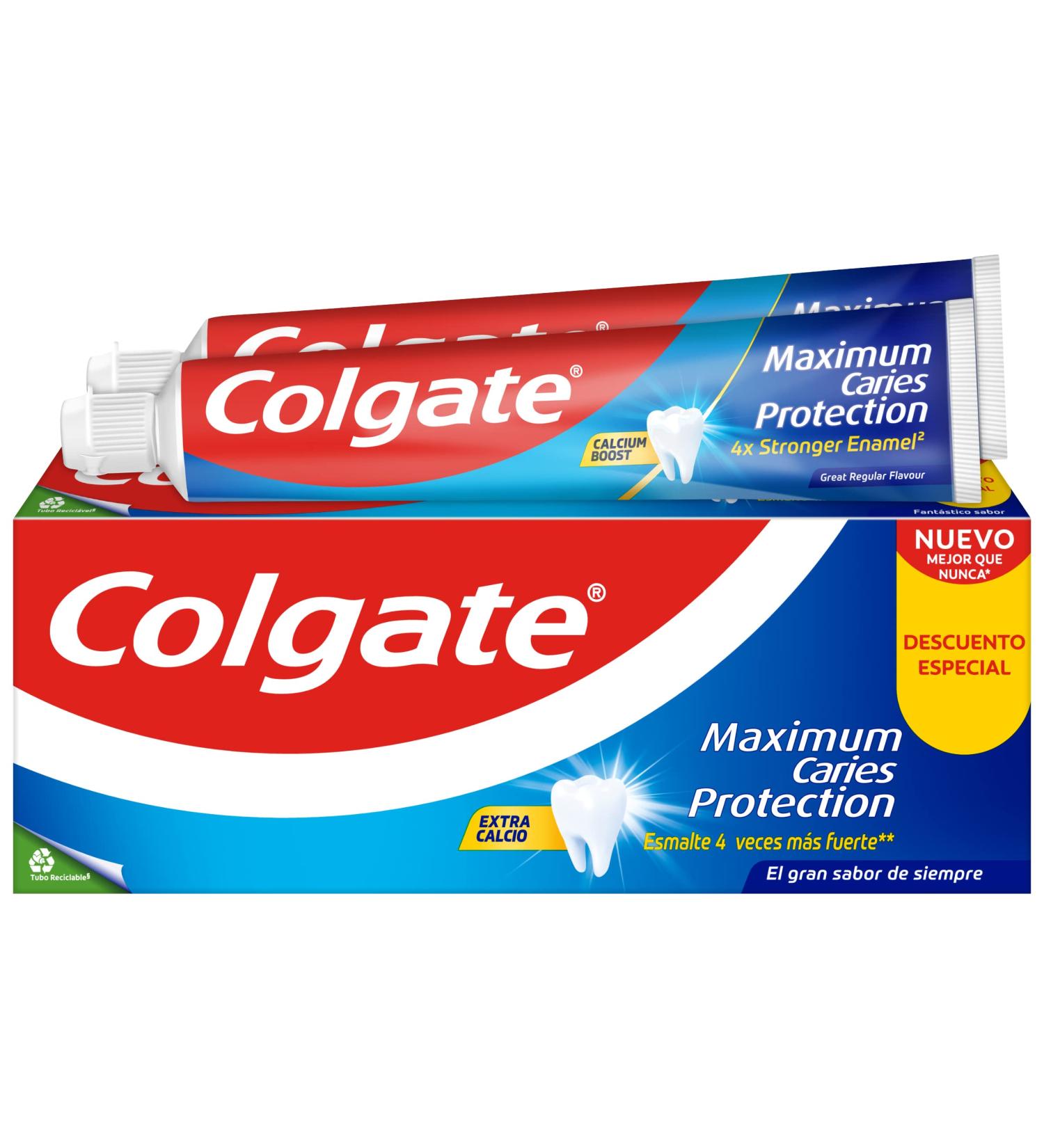 Colgate Toothpaste with Active Fluoride & Liquid Calcium - Mint Flavor - 150ml (2 Pack) - International Shipping Available - Buy Online on GoSupps.com