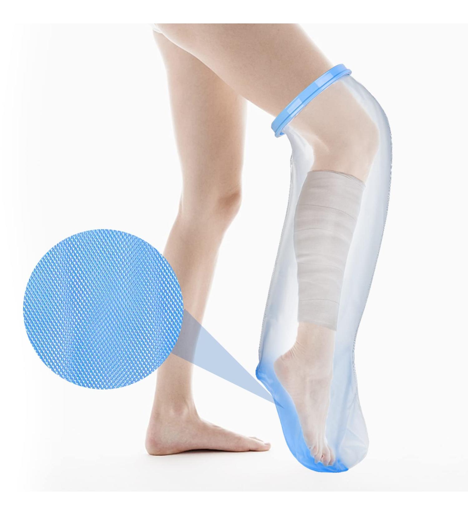 SUPERNIGHT Waterproof Leg Cast Cover - Adult Half Leg Bandage Protector for Leg and Foot Wounds | Anti-Slip Design | Watertight Cast Cover - Buy Online on GoSupps.com