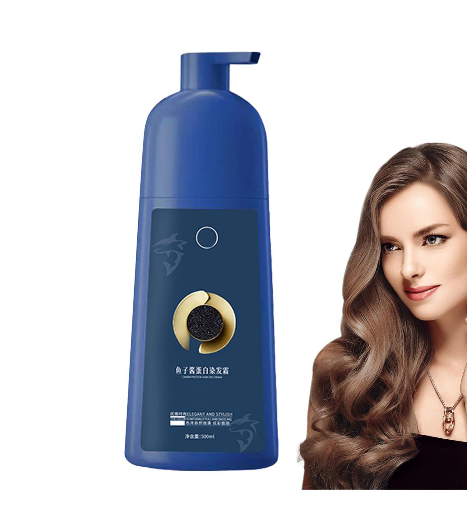  YNPQTDS Colour Shampoo Instant Hair Dye Shampoo Coloured Hair Shampoo Protein del Caviale 500 ml Colour Shampoo Color Colour Hair in Minutes - Buy Online on GoSupps.com