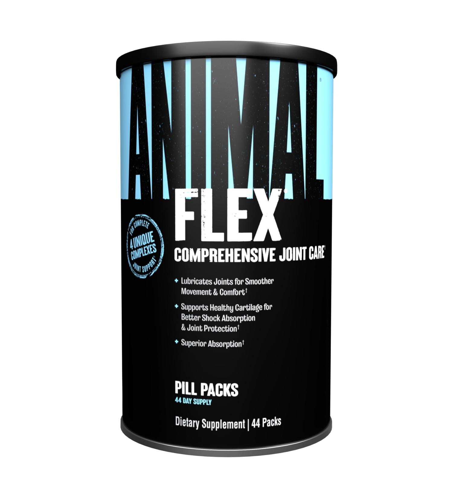 Animal Flex - Glucosamine Chondroitin Joint Supplement for Women and Men Discomfort with Turmeric MSM Boswellia for Cartilage Joint Health Muscles Back Knees Shoulder and Hip 44 Packs 44 Count (Pack of 1) 44 Packs - Buy Online on GoSupps.com