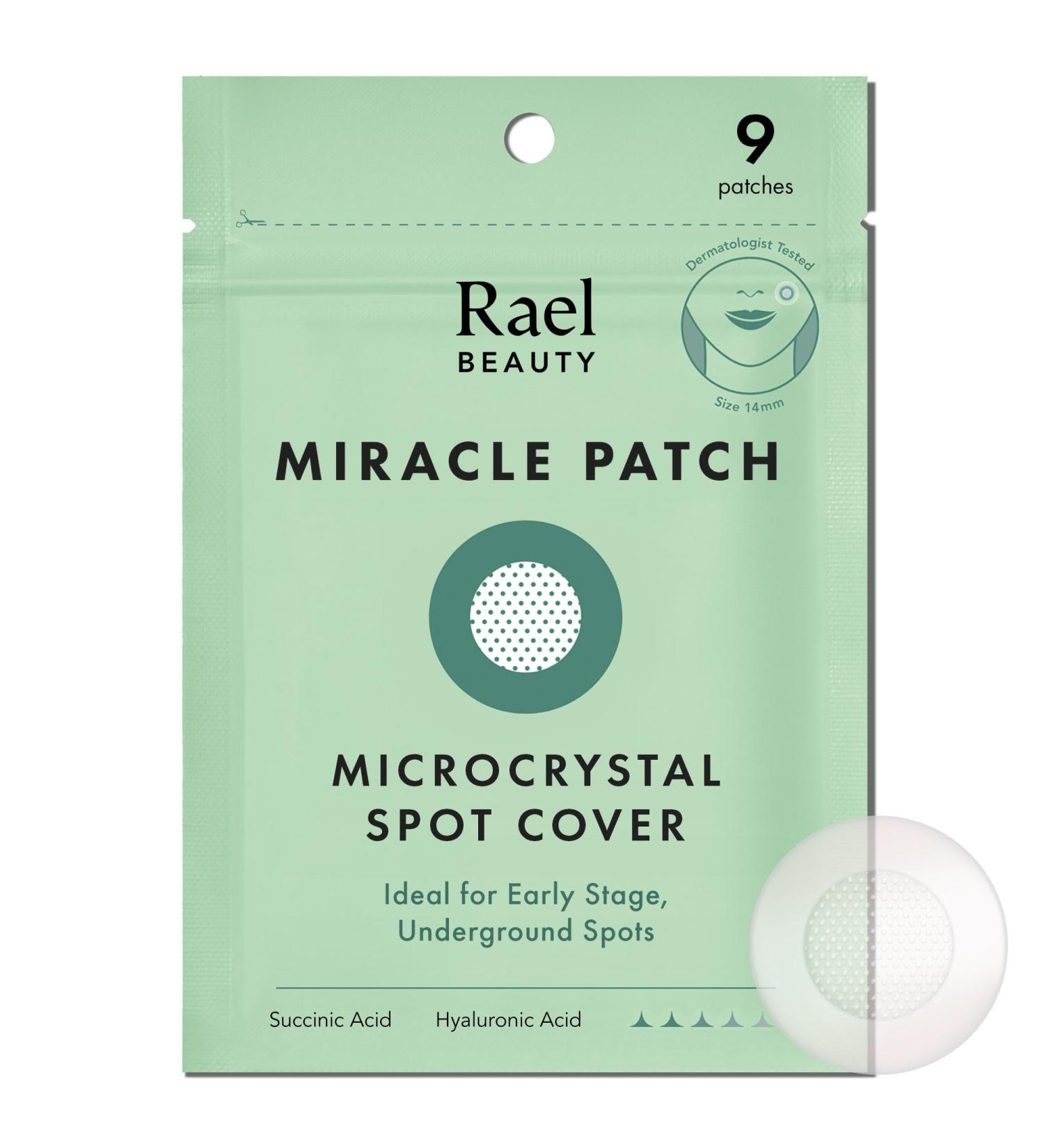 Rael Miracle Microcrystal Spot Cover - Hydrocolloid Patches with Tea Tree Oil Early Stage (9 Count) 9 count (Pack of 1) - Buy Online on GoSupps.com