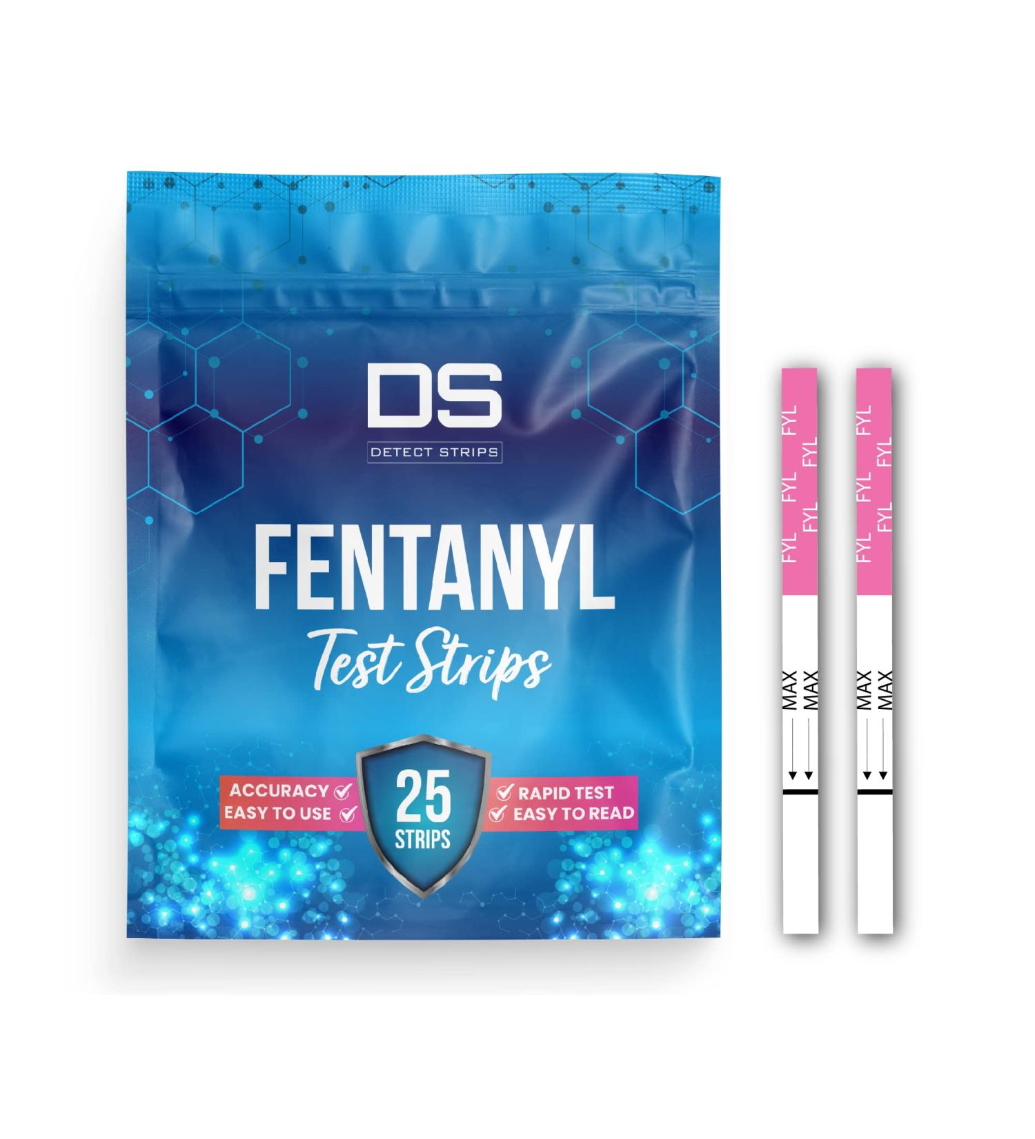 Fentanyl Test Strips 25 Pack by Detect Strips - Urinalysis Test Kit for Rapid and Accurate Home Drug Testing - Fentanyl Test Kit for Urine Analysis - Buy Online on GoSupps.com