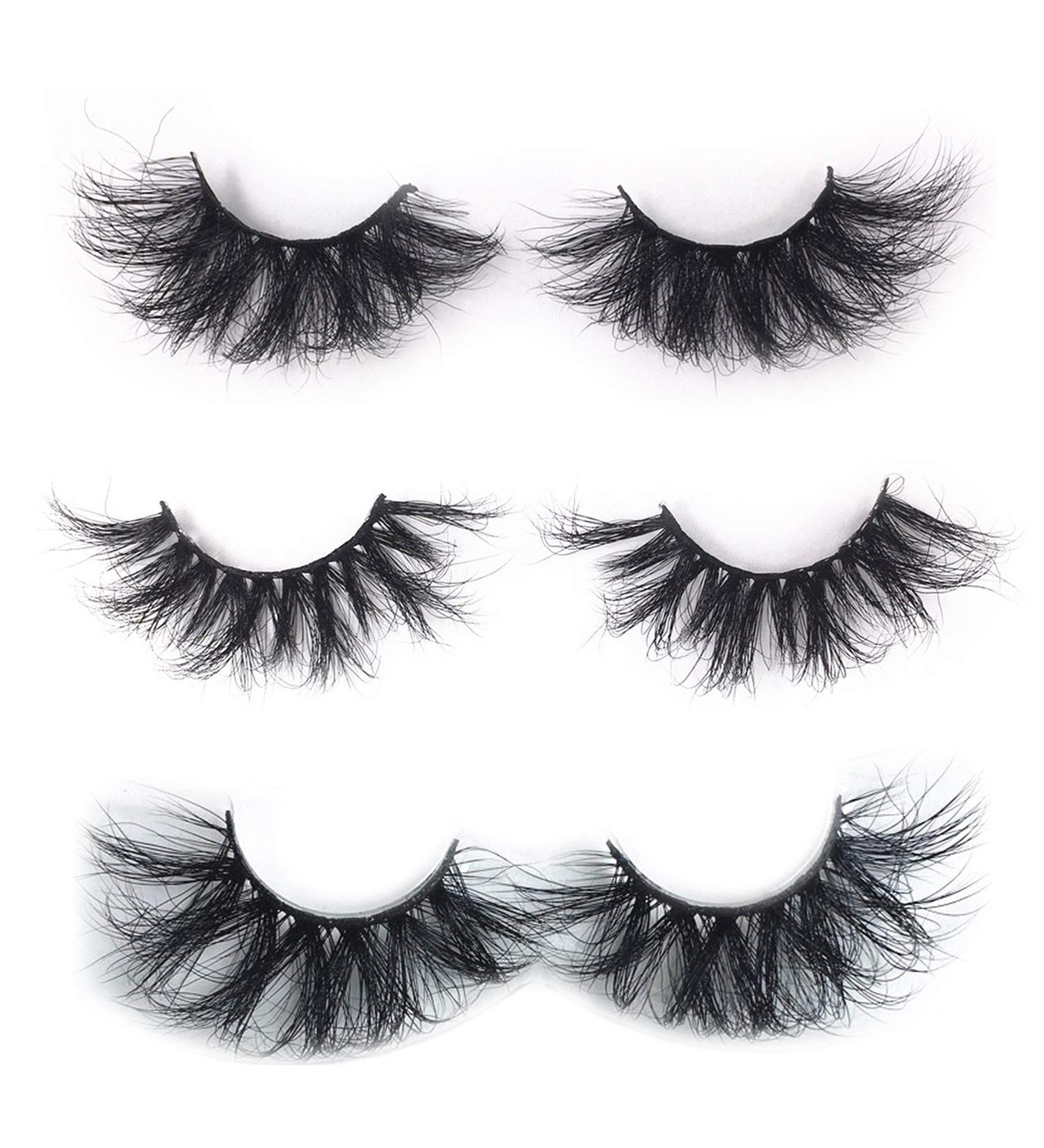 Ruairie 25mm 3 Styles Fluffy Volume Long Mink Eyelashes - 3D Mink Lashes Extension - Buy Online on GoSupps.com
