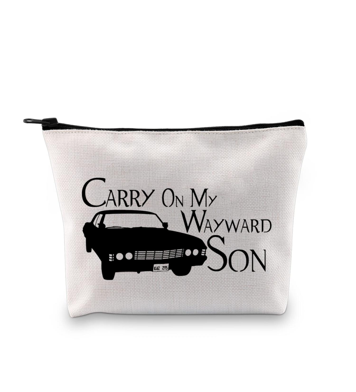 Carry On My Wayward Son Makeup Bag - Perfect for Fans | Shop Internationally - Buy Online on GoSupps.com
