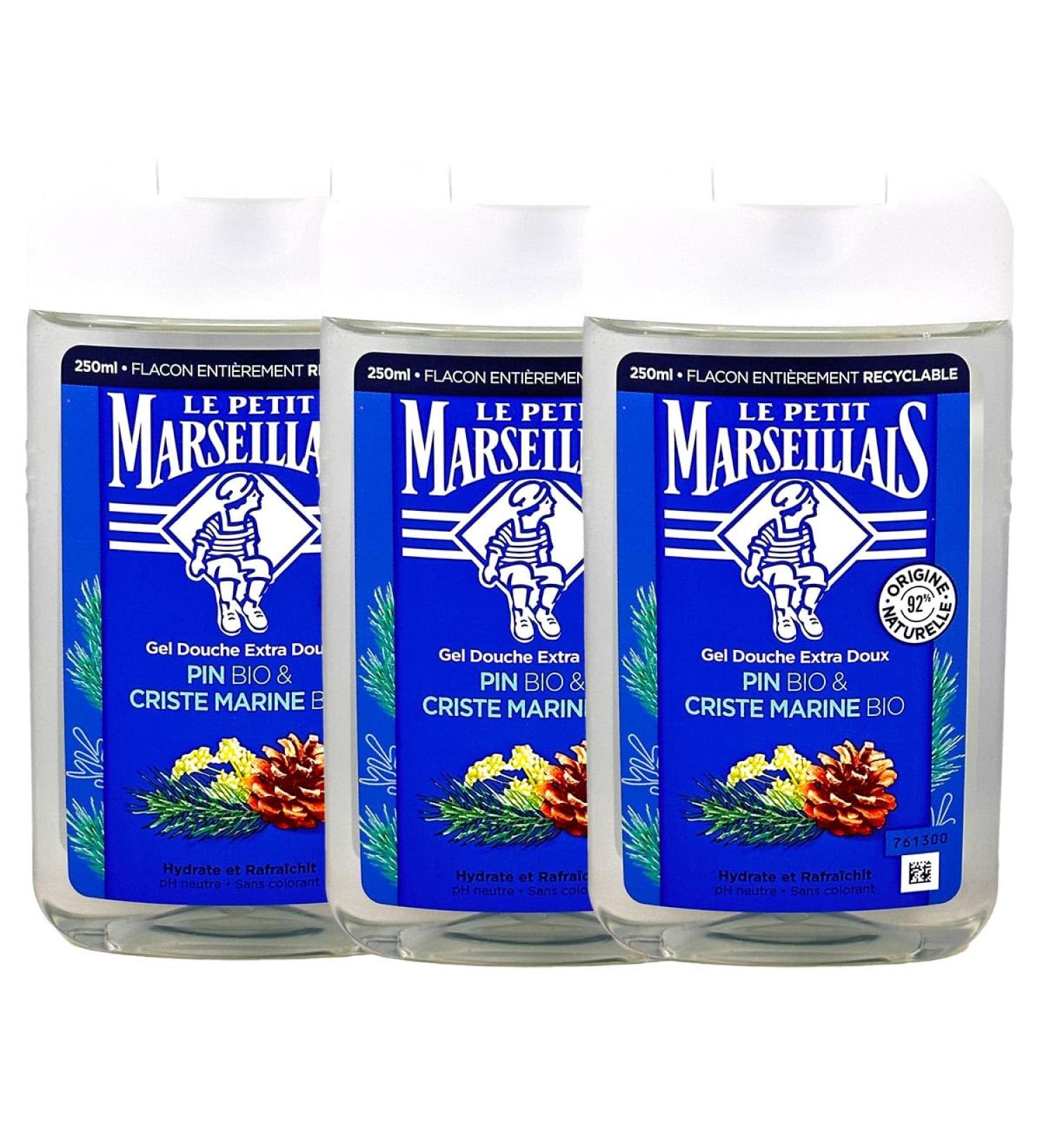 Le Petit Marseillais - Extra-Mild Shower Gel - Pine and Sea Fennel - 3x 250ml - Buy Online on GoSupps.com