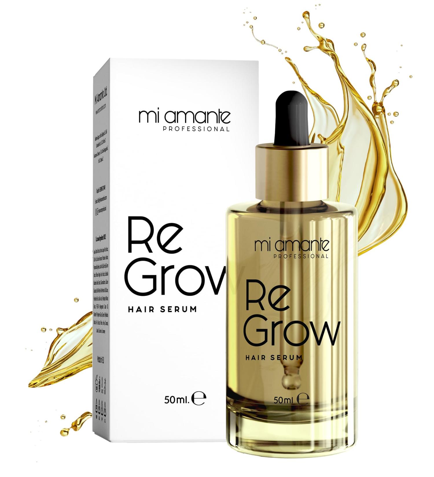 Mi Amante ReGrow S rum de croissance des cheveux action rapide pour des cheveux plus pais plus forts et plus vifs - Id al pour la perte de cheveux la perte de cheveux et la pr vention des cheveux